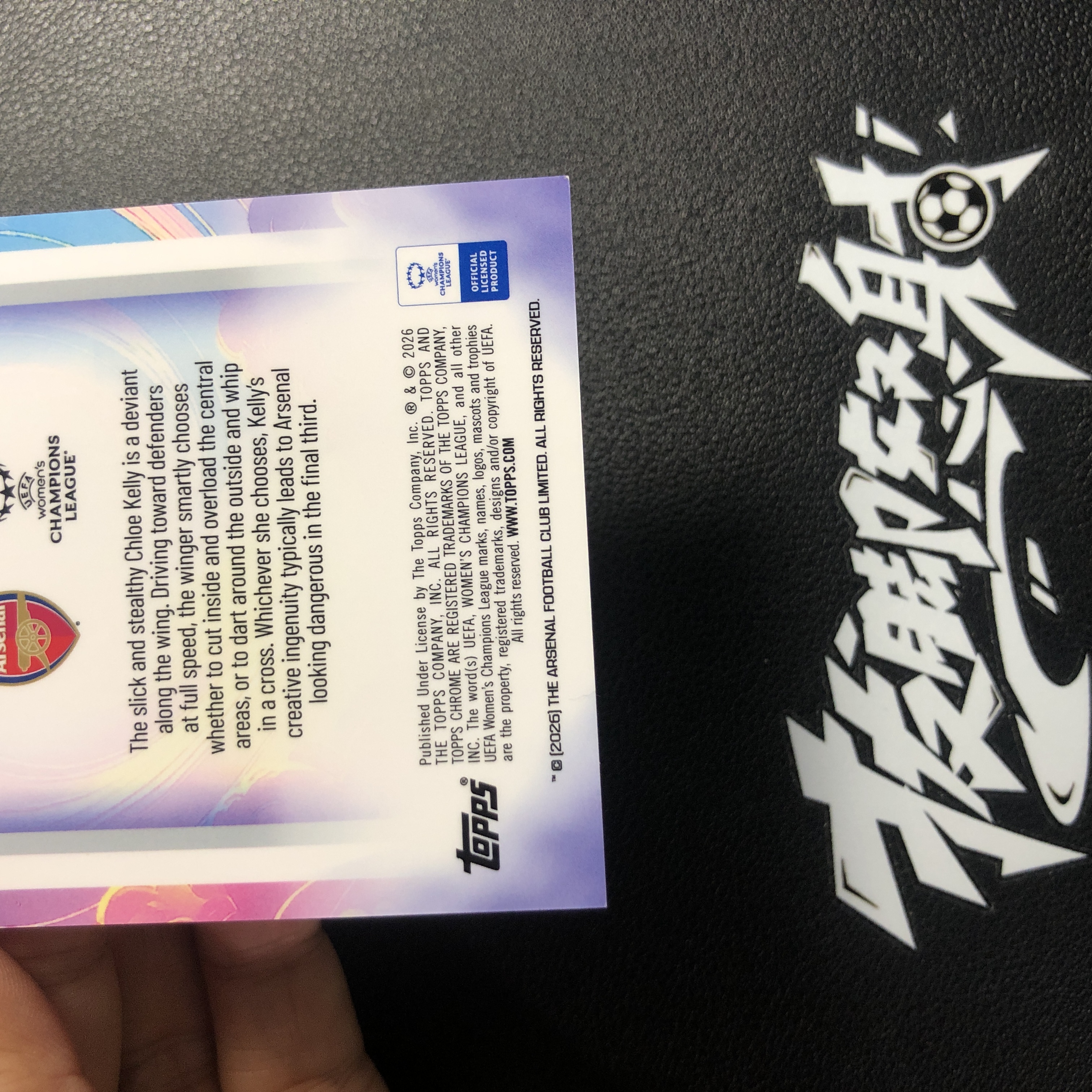 【拔脚代卖】2026 Topps Chrome 欧冠 Chloe Kelly 凯莉 阿森纳 女足 曼城 女足 23/99编 绿折 Dreamballer 梦幻球员特卡收藏必备 瑕疵如图|拔脚毛毛AT4