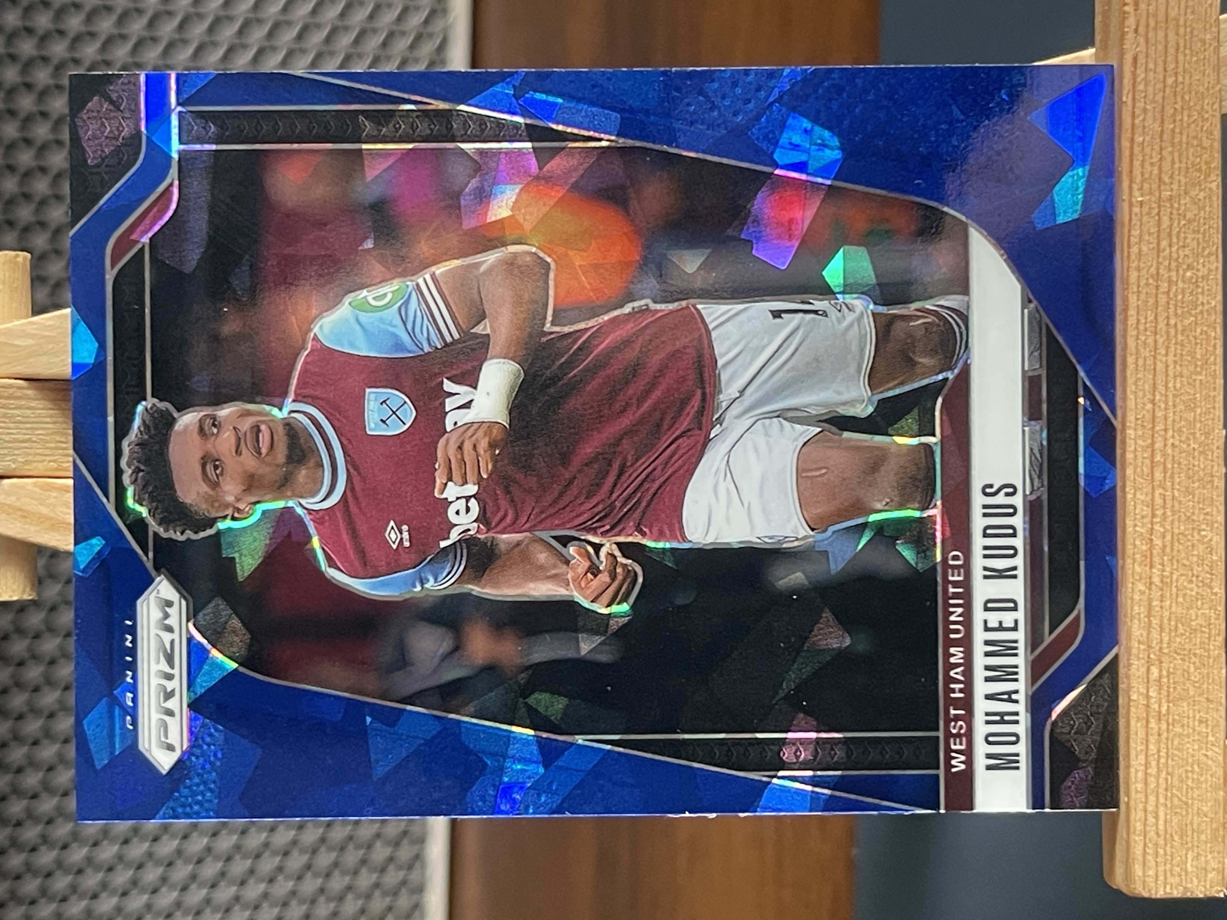 2024-25 Panini Prizm Mohammed Kudus 英超PZ 西汉姆联 库杜斯 蓝碎冰折 11/75编 卡品如图 值得收藏 不累计!