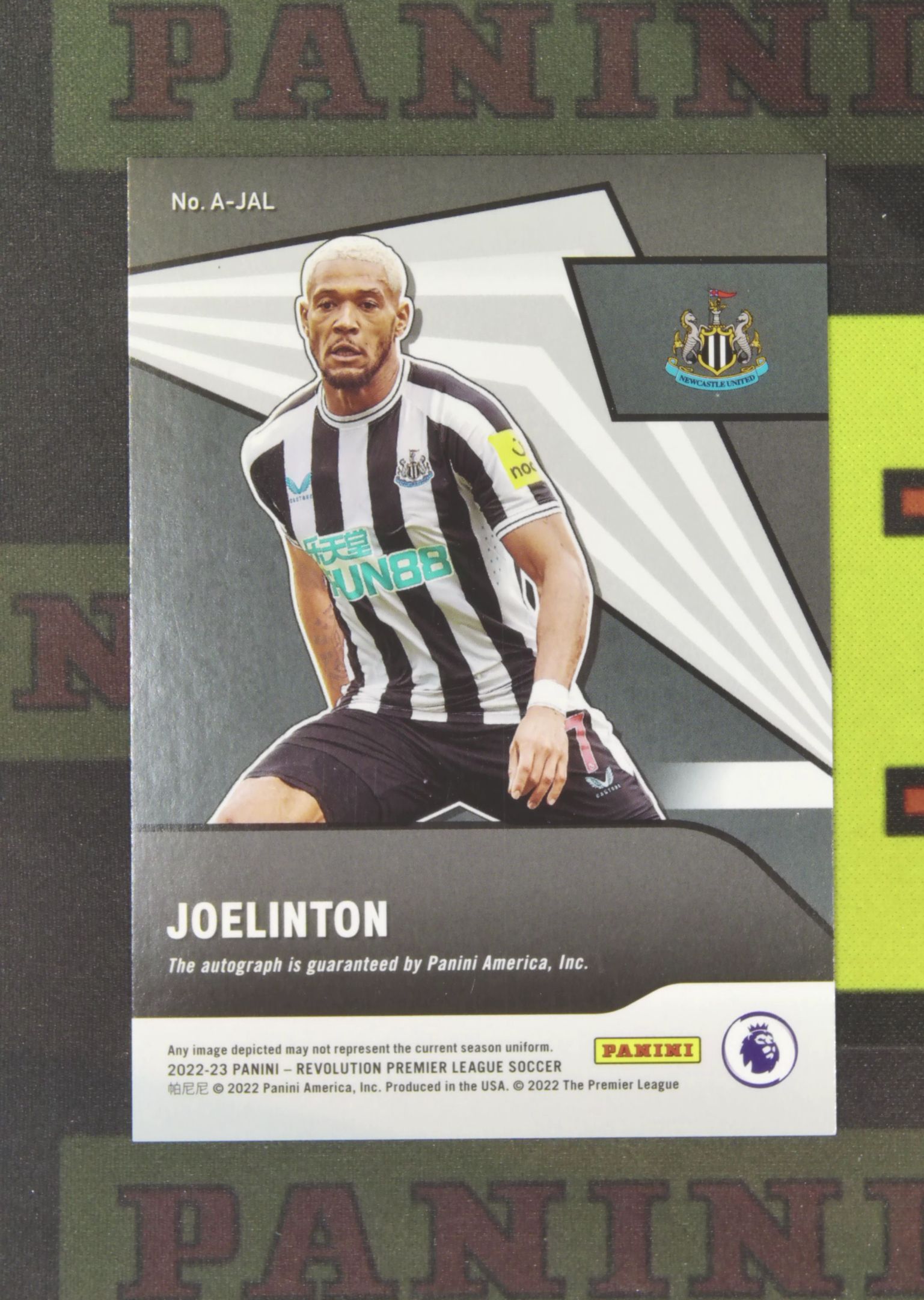 2022-23 Panini Revolution Joelinton Nirvana Project 乔林顿 纽卡斯尔联 签字 银折 折射 英超 革命 卡品如图 收藏必备 zz001
