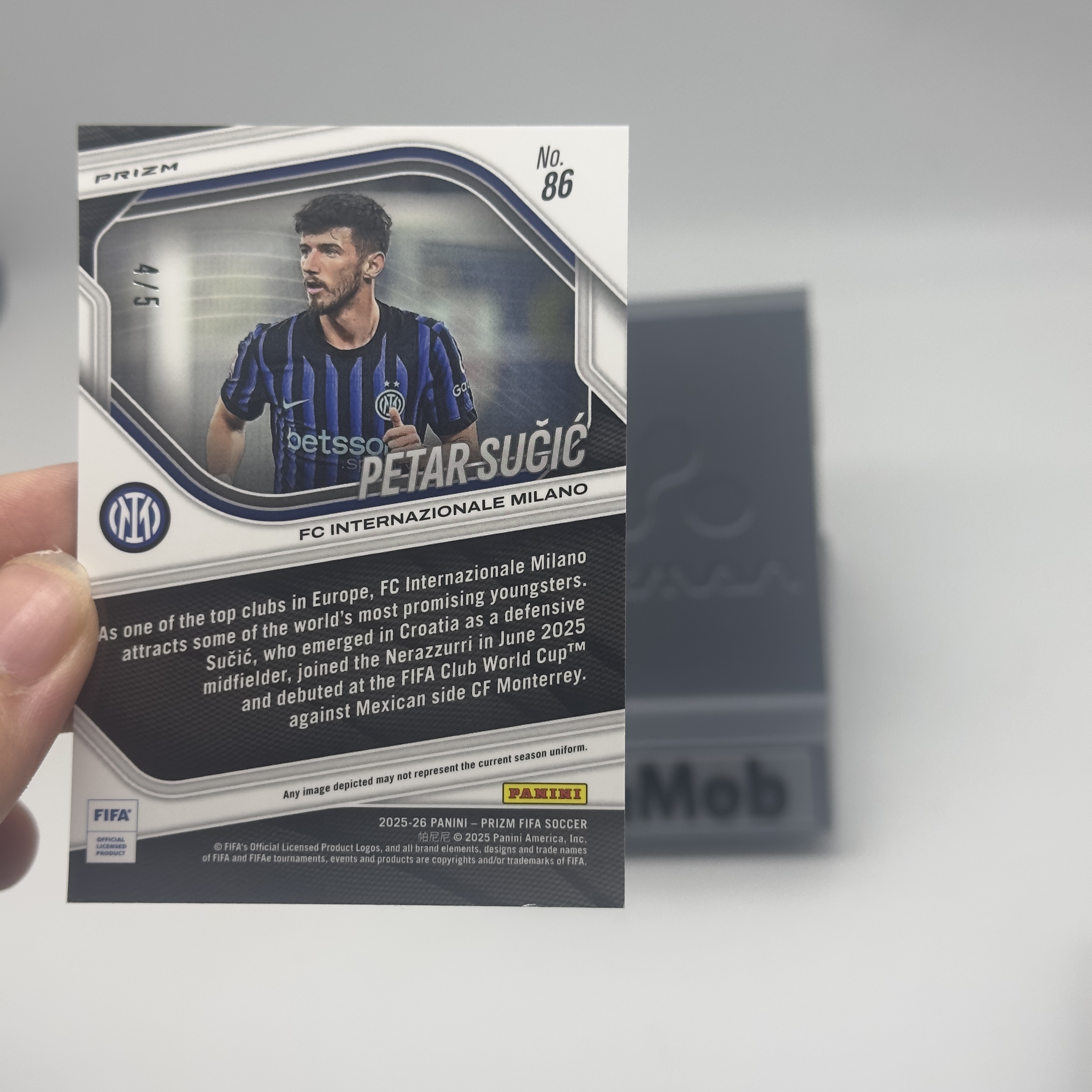2025-26 Panini Prizm Petar Sucic RC FIFA PZ 国际米兰 克罗地亚 佩塔尔 苏契奇 绿折 4/5编 新秀 折射 卡品如图