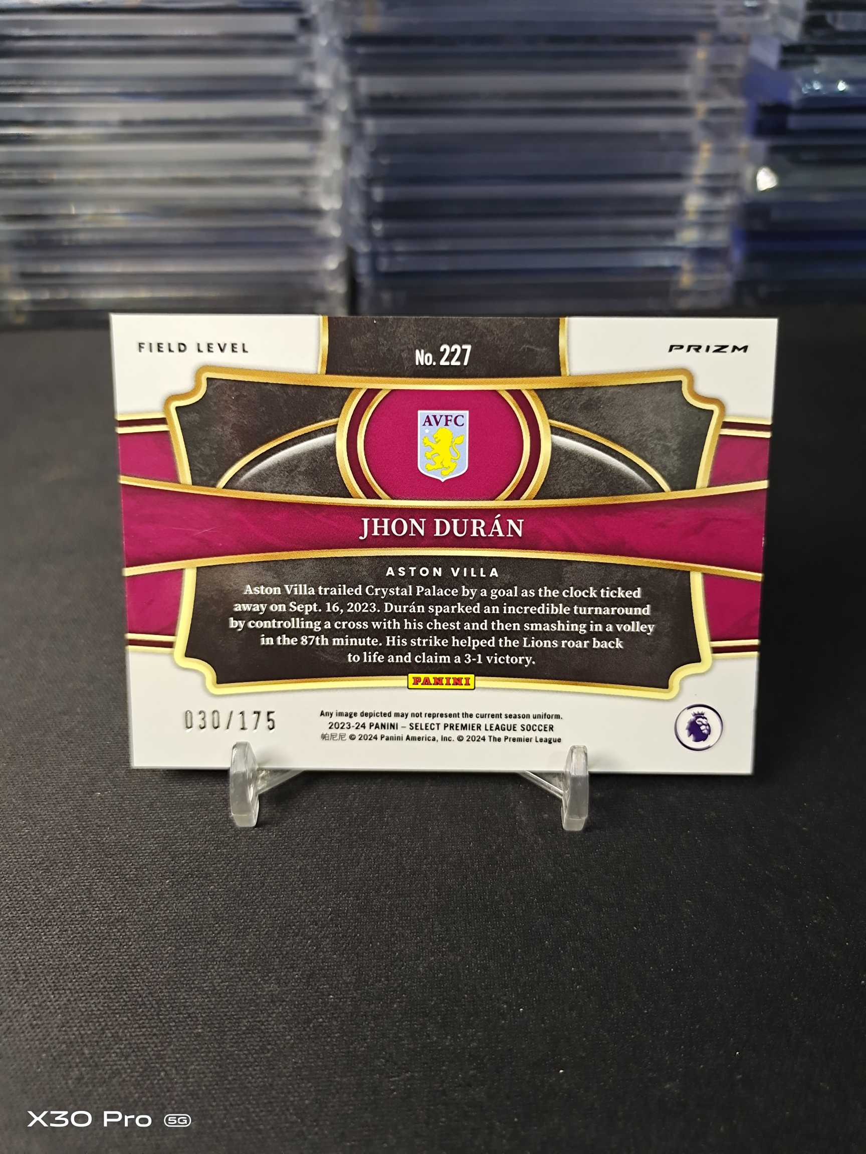 【小加速拍】杜兰 175限量 折射 新秀 RC Panini Select 维拉 Jhon Duran