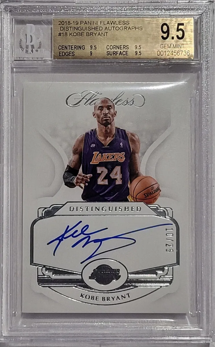 2018-19 Panini Flawless Kobe Bryant 【梅大俊】科比 签字 竖版卡签 选图超帅 美国队同背 bgs金标9.5 ...