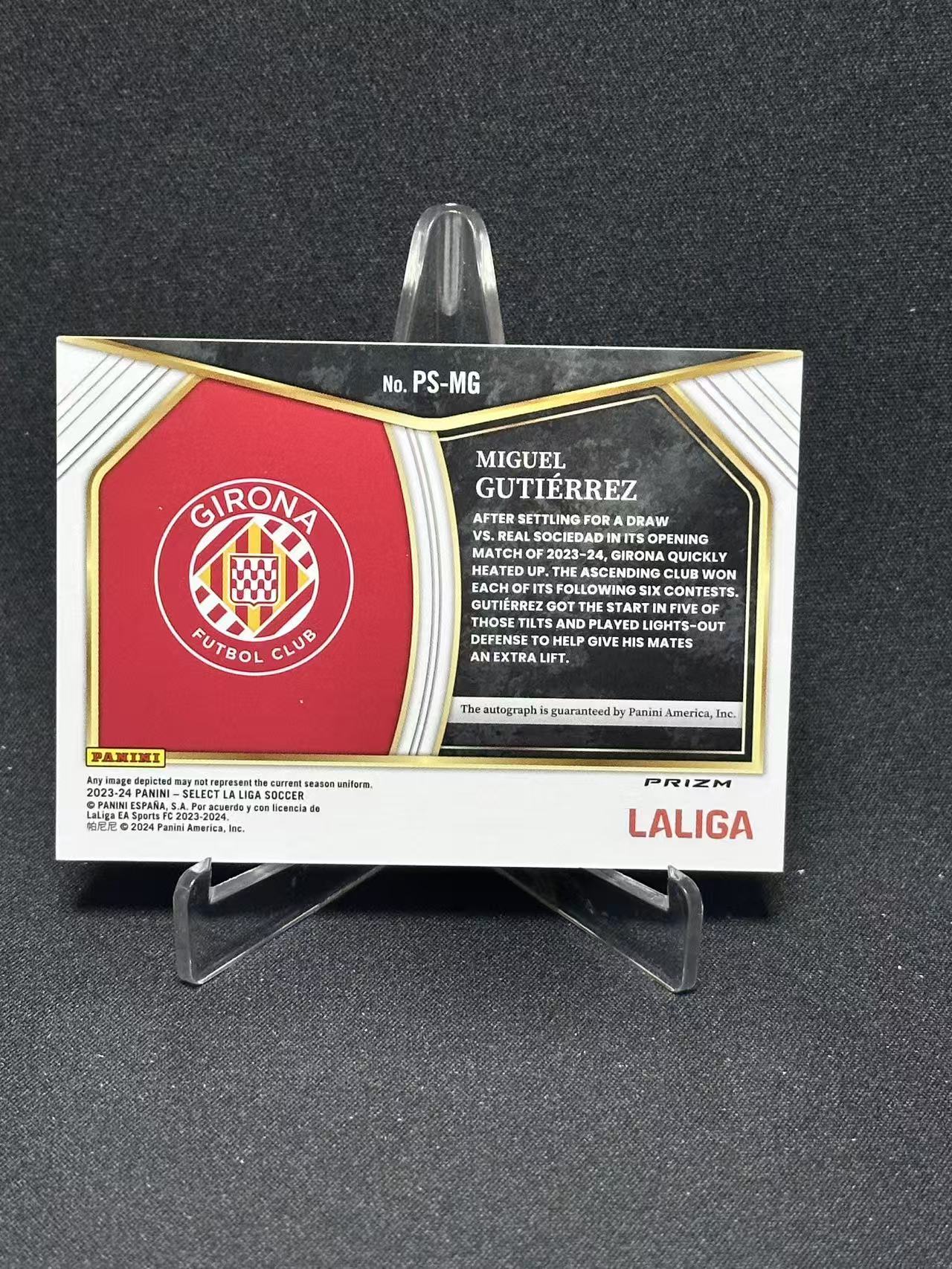 2023-24 Panini Select Miguel Gutiérrez 【哆哆卡社】米格尔·古铁雷斯 签字 红折 西甲 帕尼尼select系列 卡品如图