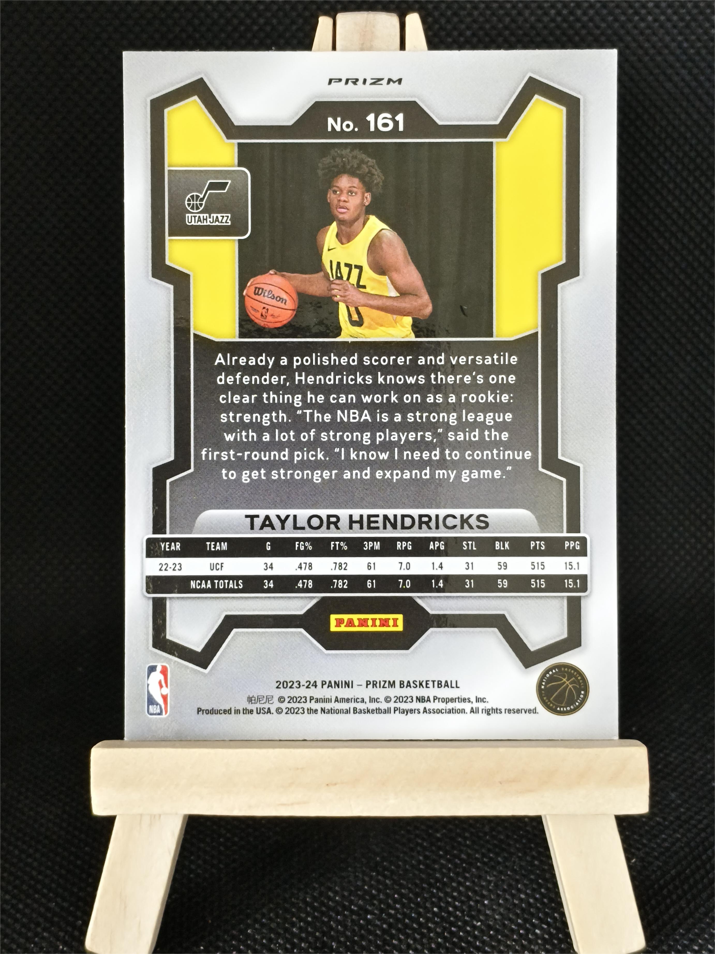 2023-24 Panini Prizm Taylor Hendricks 泰勒 亨德里克斯 爵士 新秀 RC PZ 银折 折射 新秀正银折 顶级空间3d 未来可期