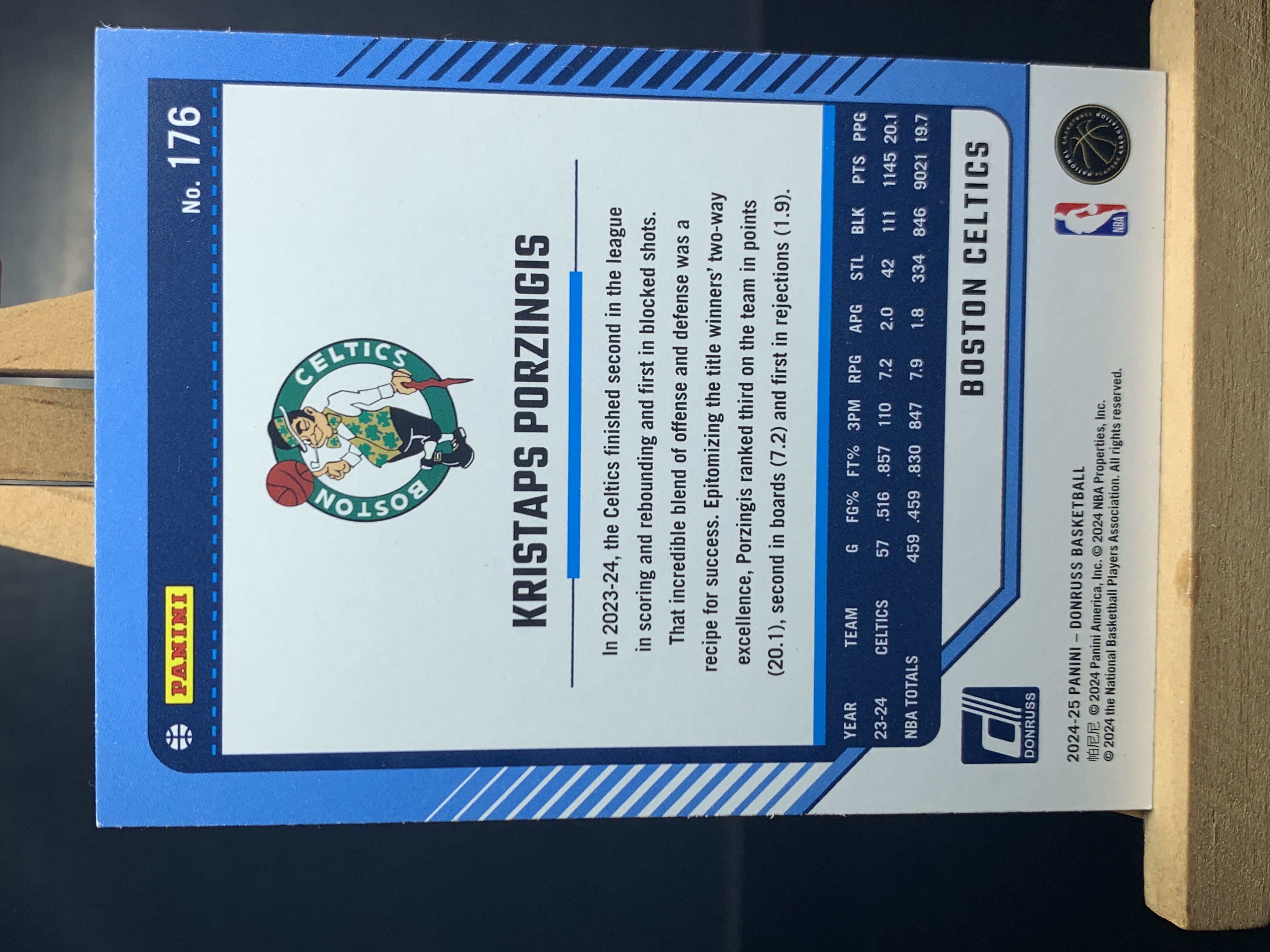 (A5) 2024-25 PANINI 杜蕾斯系列 克里斯塔普斯 波尔津吉斯 凯尔特人 实卡好看 收藏凑套必备 卡品如图!!!