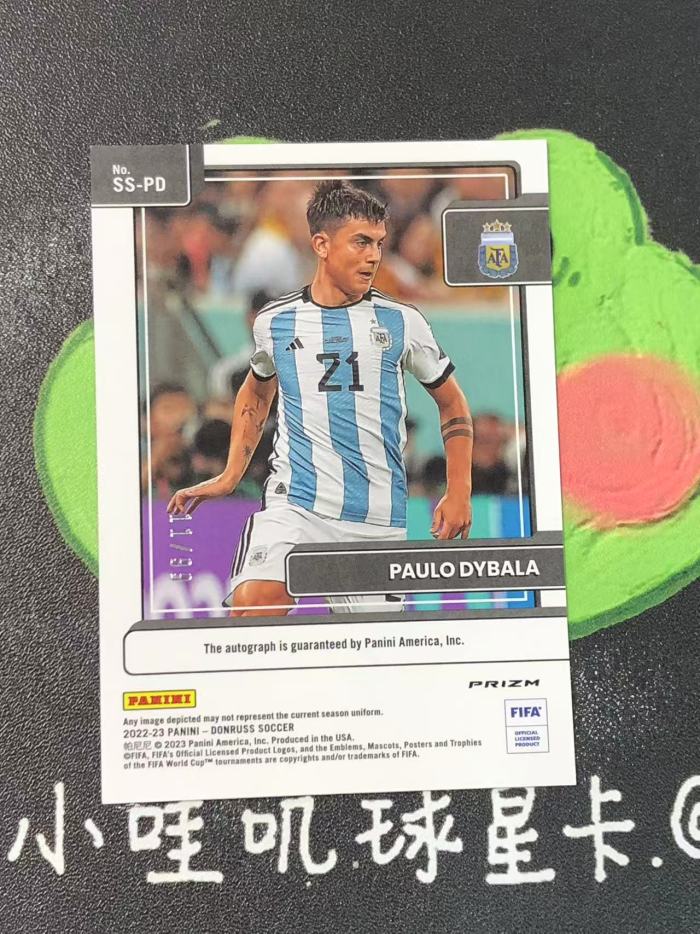 2022-23 Panini Donruss Paulo Dybala 杜蕾斯 阿根廷 保罗 迪巴拉 99编 签字 蓝折 小魔仙 尤文图斯 微瑕如图【ZYP代拍】KZ23