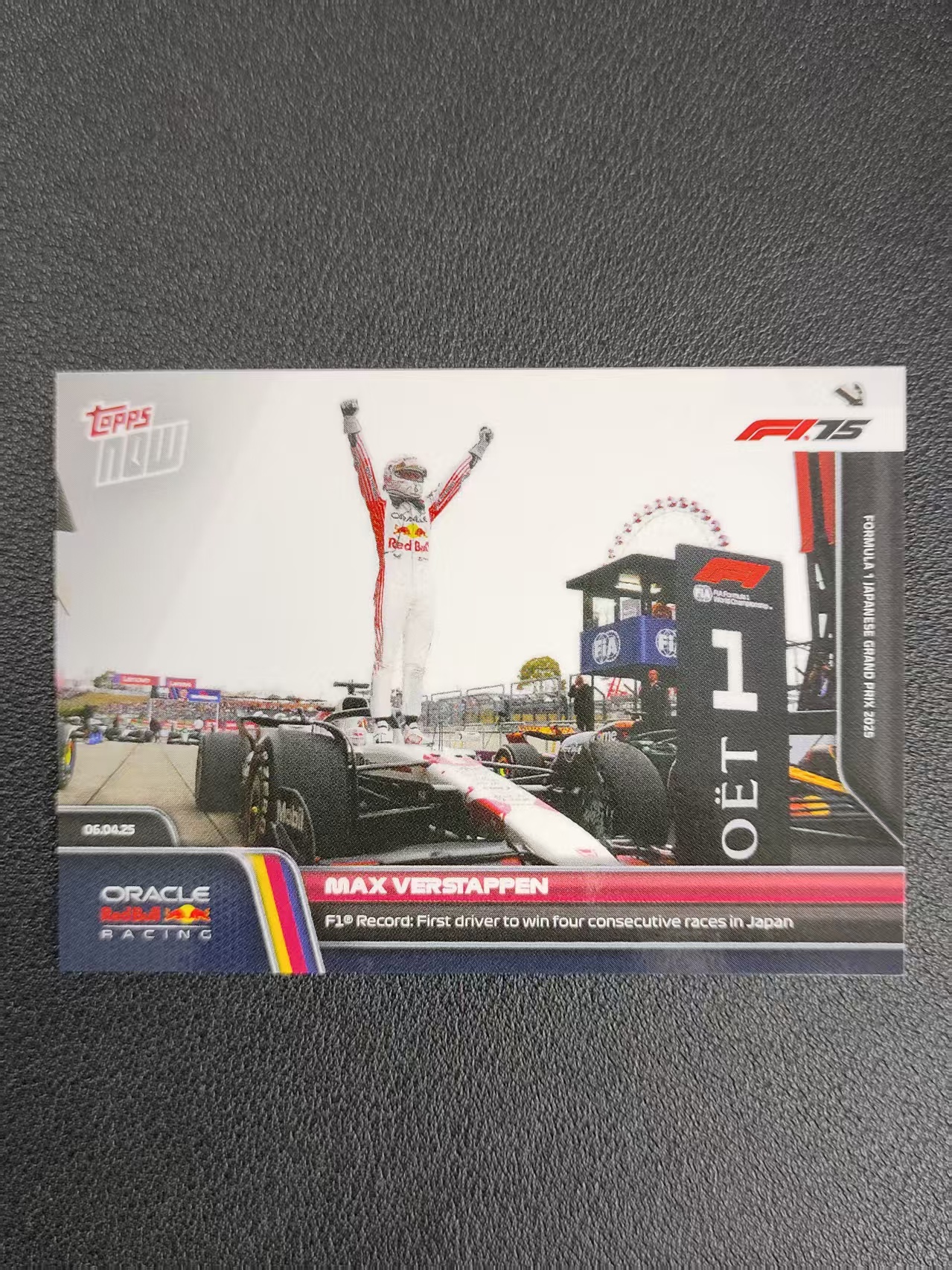 2025 Topps Now F1 Max Verstappen 维斯塔潘 红牛 白潘 白牛 卡品如图 出价前请仔细阅读描述 YPL 1