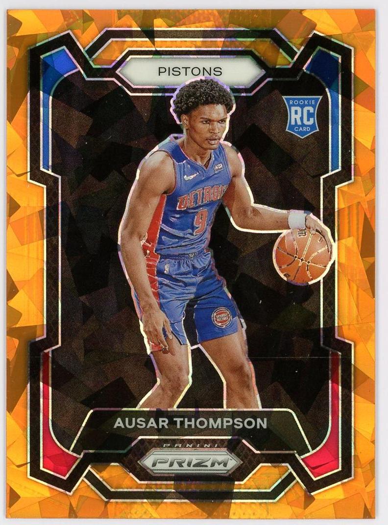 2023-24 Panini Prizm Ausar Thompson RC 奥萨尔汤普森 新秀 pz 橙碎冰折 折射 活塞 卡品如图 0MJ9