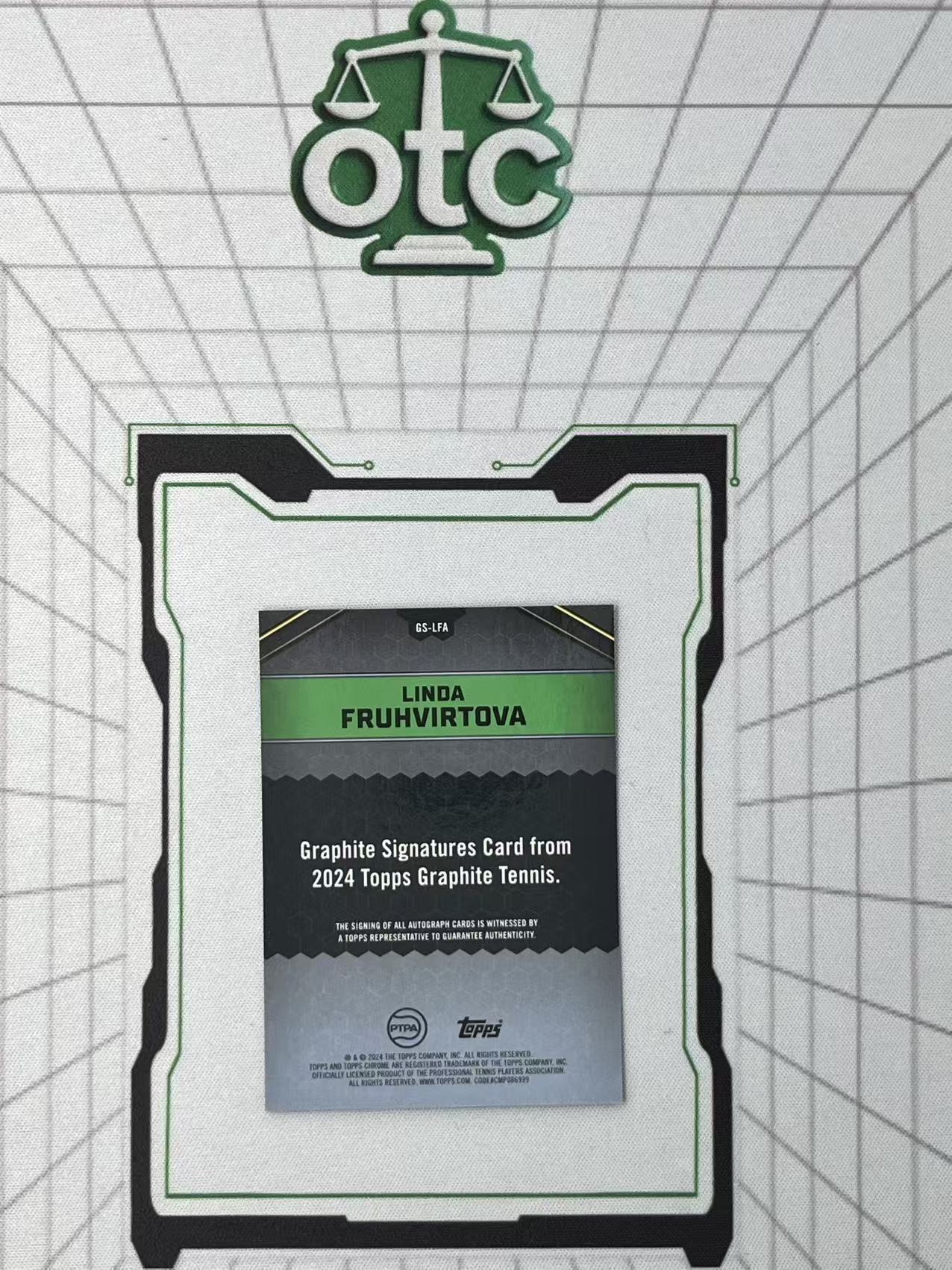 2024 Topps Graphite Linda Fruhvirtova 【盎司收藏】网球 石墨 琳达·弗鲁赫维尔托娃 捷克 年度最佳新人 银折签 签字 签名 卡签 高端系列 JJ27