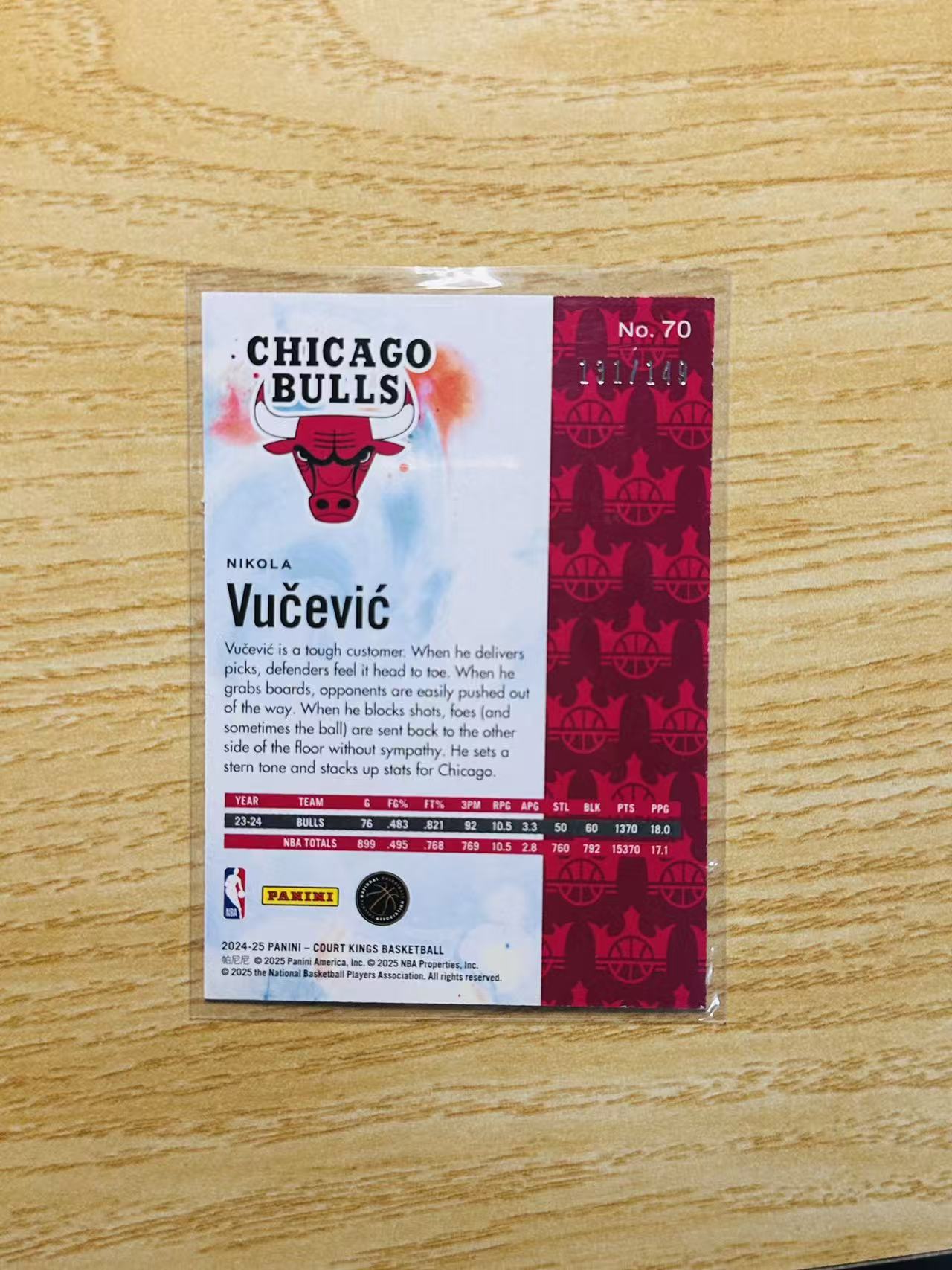 2024-25 Panini Court Kings Nikola Vucevic 嘿嘿代卖 油画 尼古拉 武切维奇 149编 公牛 收藏必备