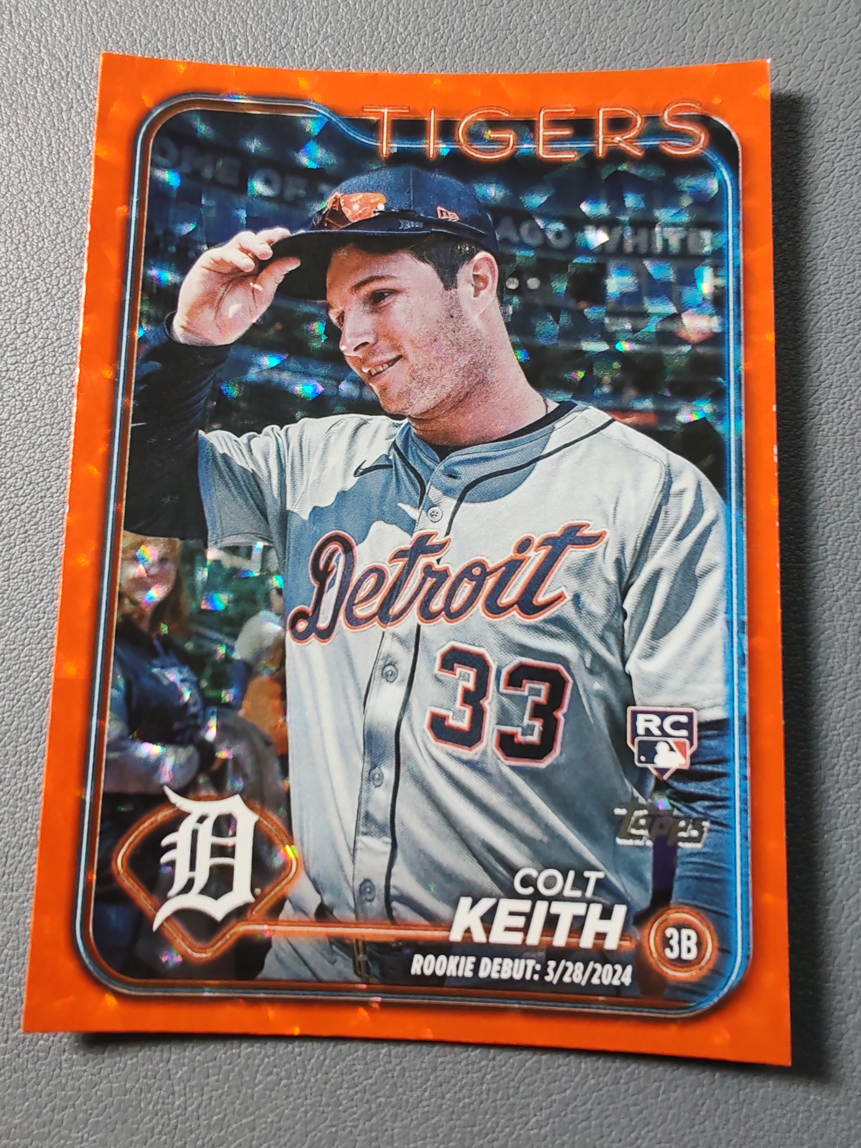 2024 Topps Update Colt Keith RC 299编!橙碎冰折!