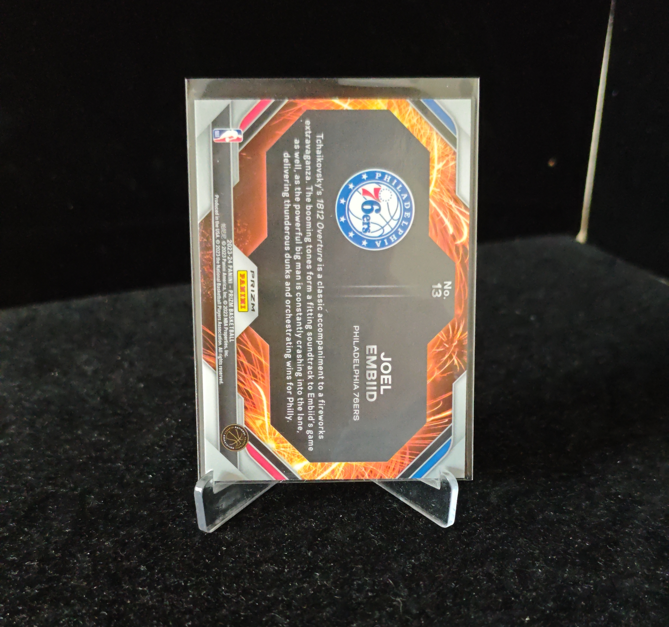 2023-24 Panini Prizm Joel Embiid #13 大帝 恩比德 乔尔 费城76人 卡品如图