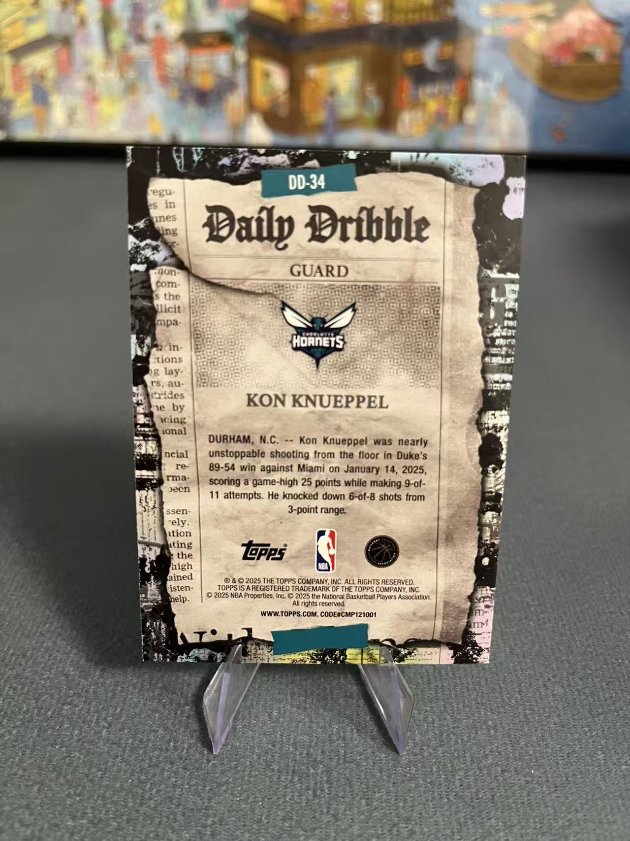 2025-26 Topps Flagship Kon Knueppel RC 新秀 银折 报纸 特卡 康克尼普尔 克尼佩尔 黄蜂 正统系列第一版 卡品如图