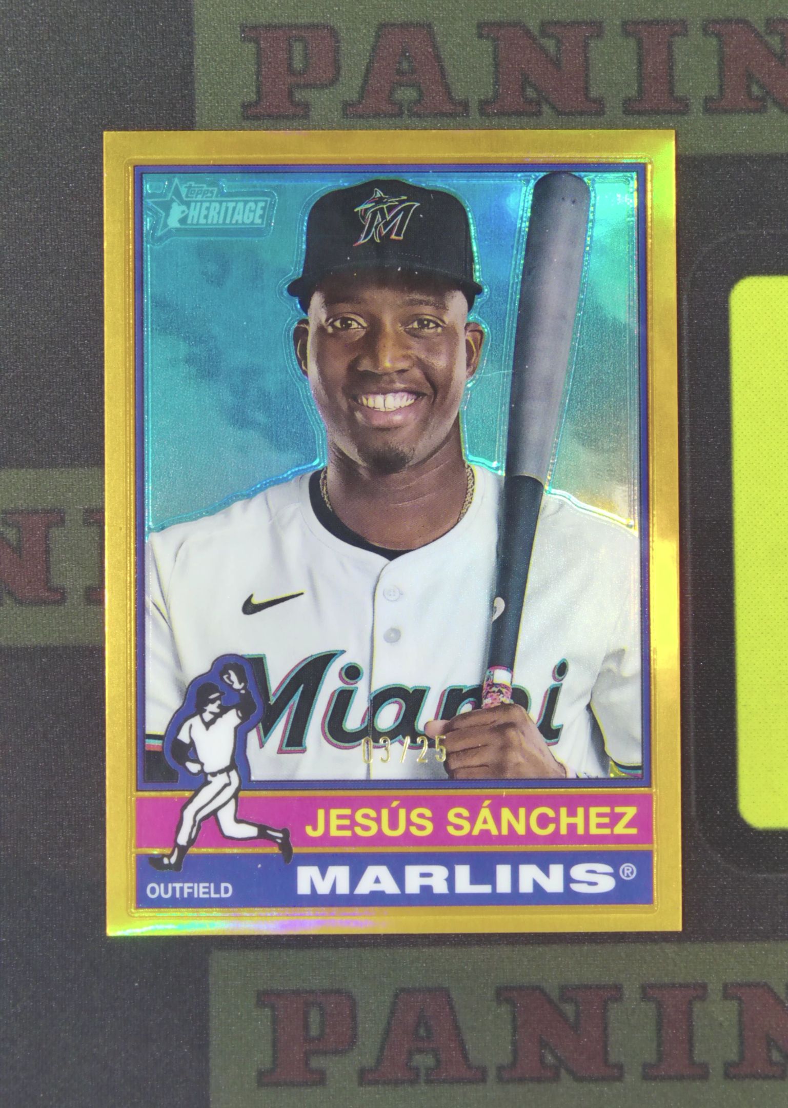 2025 Topps Heritage Jesus Sanchez Nirvana Project 赫苏斯 桑切斯 迈阿密马林鱼 03/25 橙折 折射 遗产 卡品如图 收藏必备 吴¥