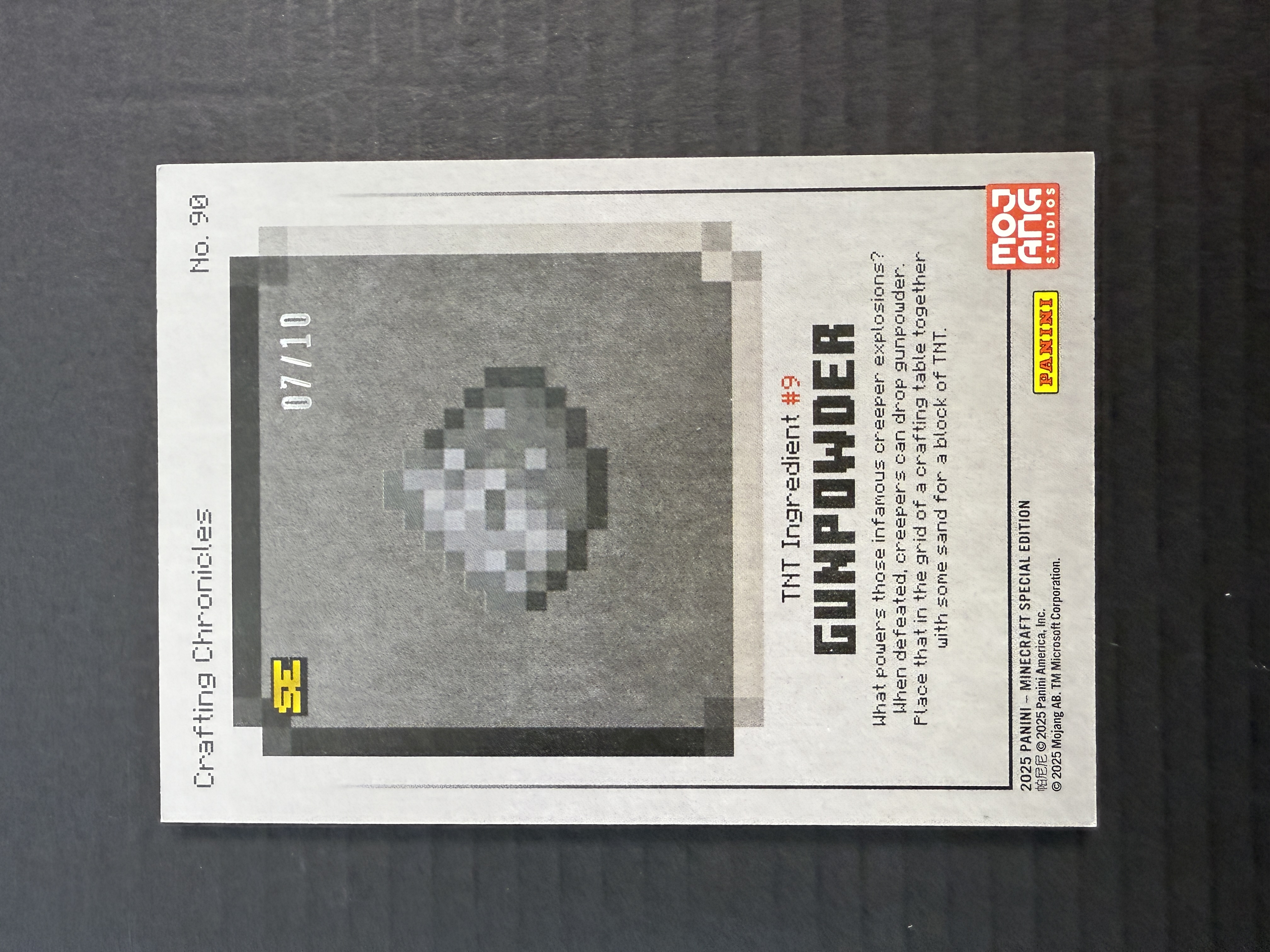 【GOAT山羊拍卖】航 2024 Panini Minecraft 我的世界 safe...and ready to make TNT 炸药 湖水蓝折 7/10 低编 少见 品相如图