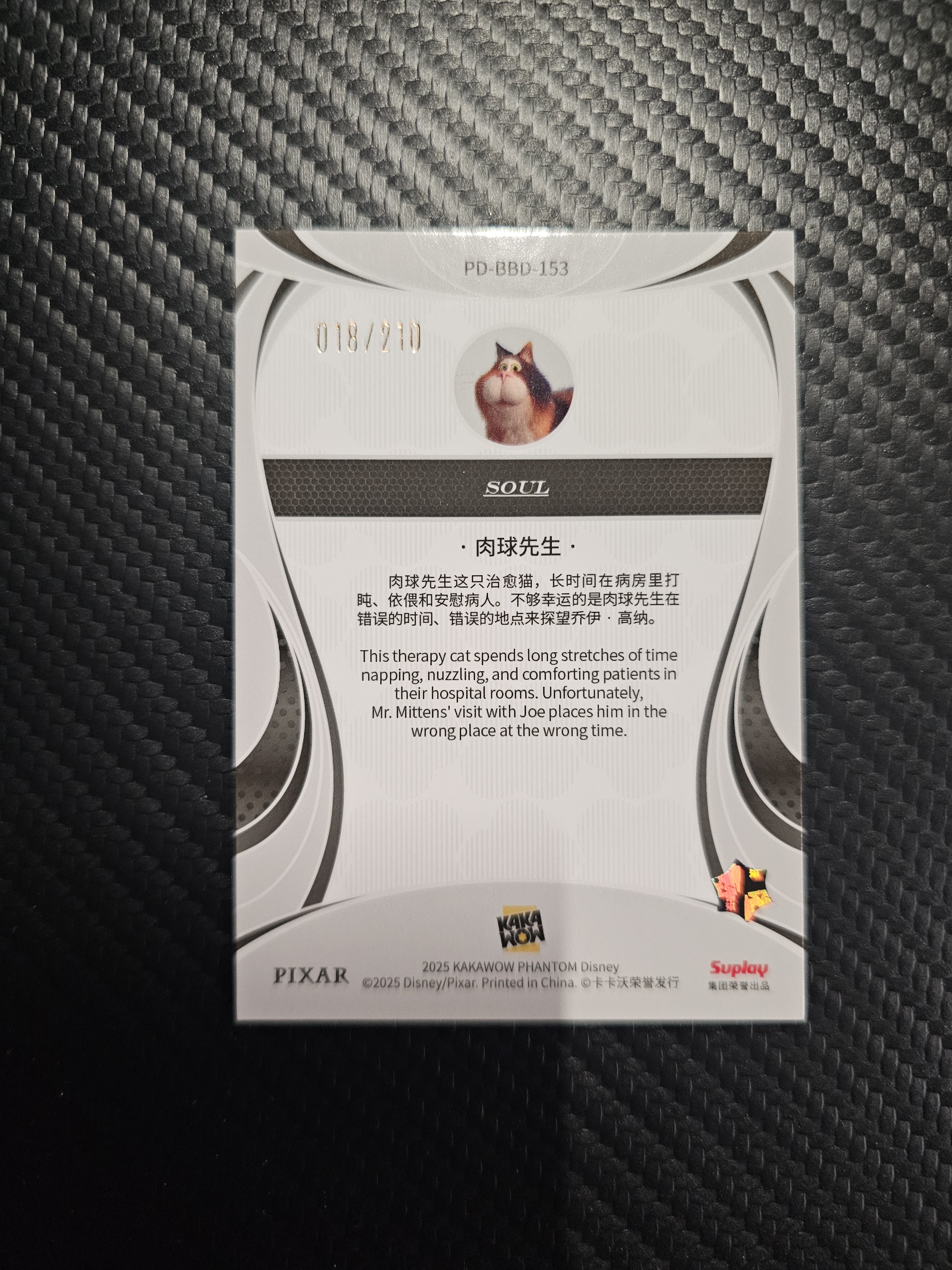 卡卡沃 KAKAWOW Disney 迪士尼 Phantom 2025 Mr.Mittens 肉球先生 018/210 DAK
