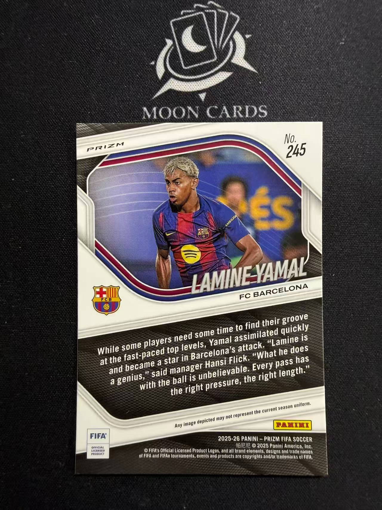 【梦卡拍卖】 2025-26 Panini Prizm Lamine Yamal 拉明 亚马尔 巴塞罗那 PZ 折射 细节如图 #Ci# 三金喵姐