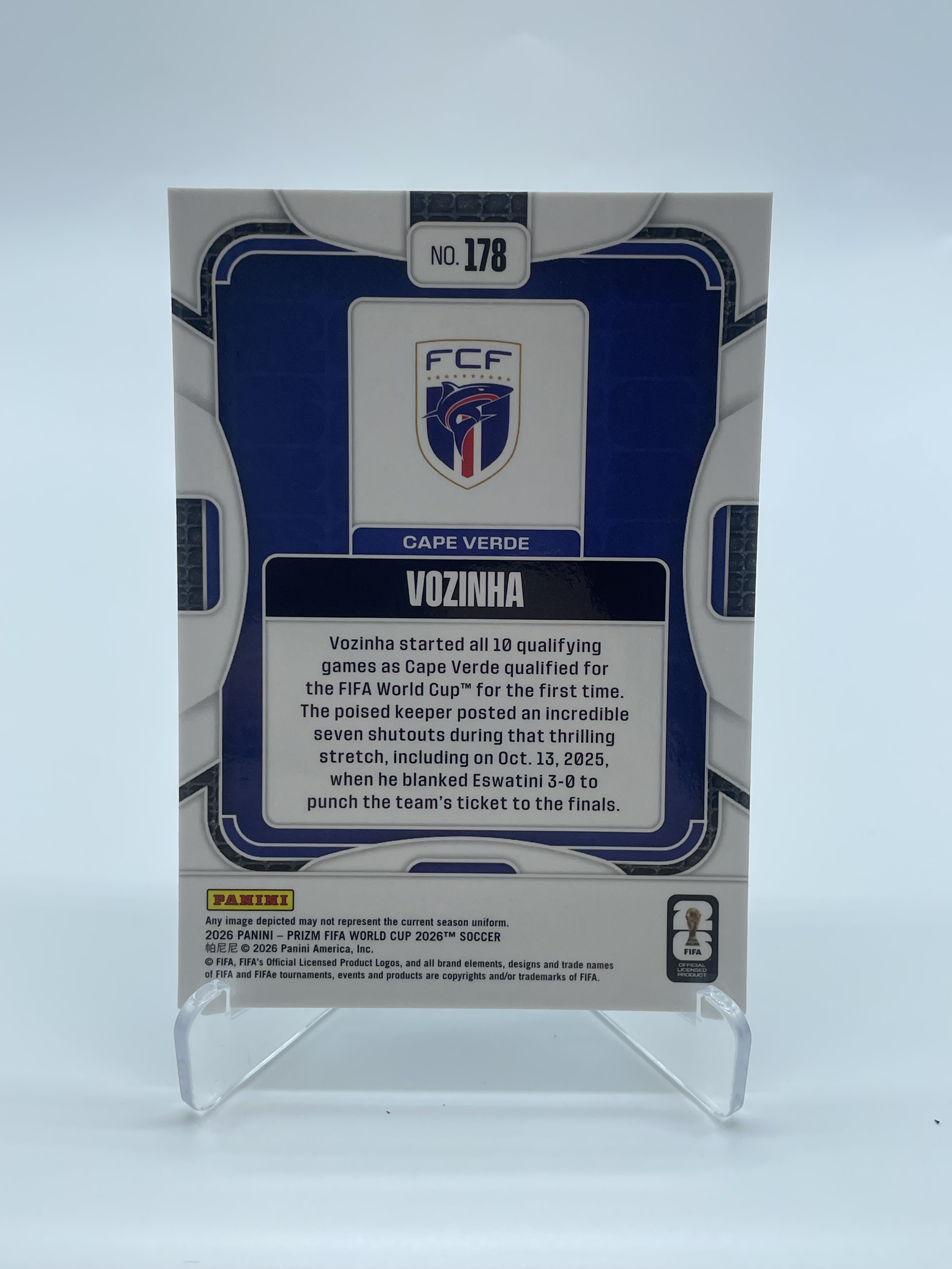 2026 Panini Prizm FIFA World Cup vozinha【Simple】世界杯 PZ 沃齐尼亚 新秀RC 佛得角 门将 门神 base 卡品如图 专收必备