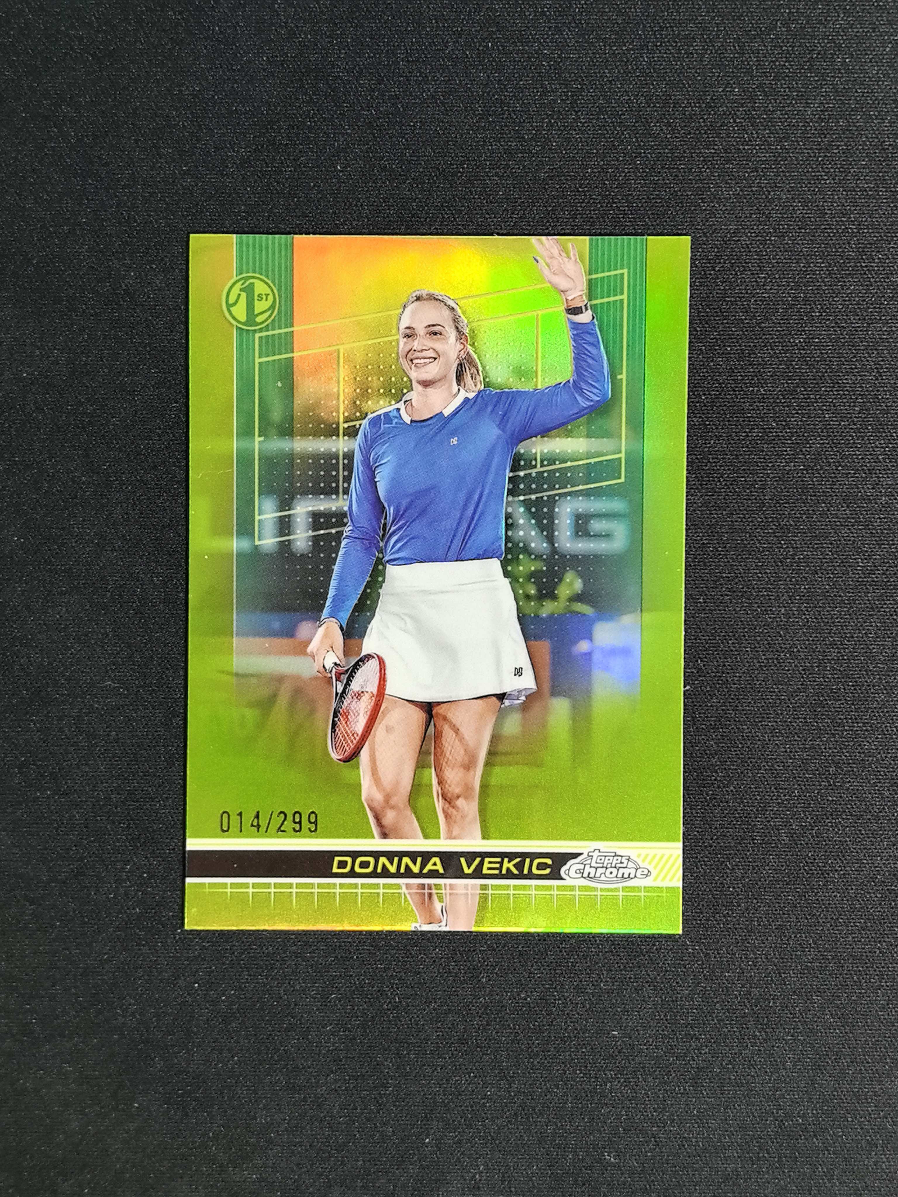 2024 Topps Chrome Donna Vekic TC网球 多娜 维基奇 299编 1st 首秀 荧光黄折 卡品如图【CYT球星卡】