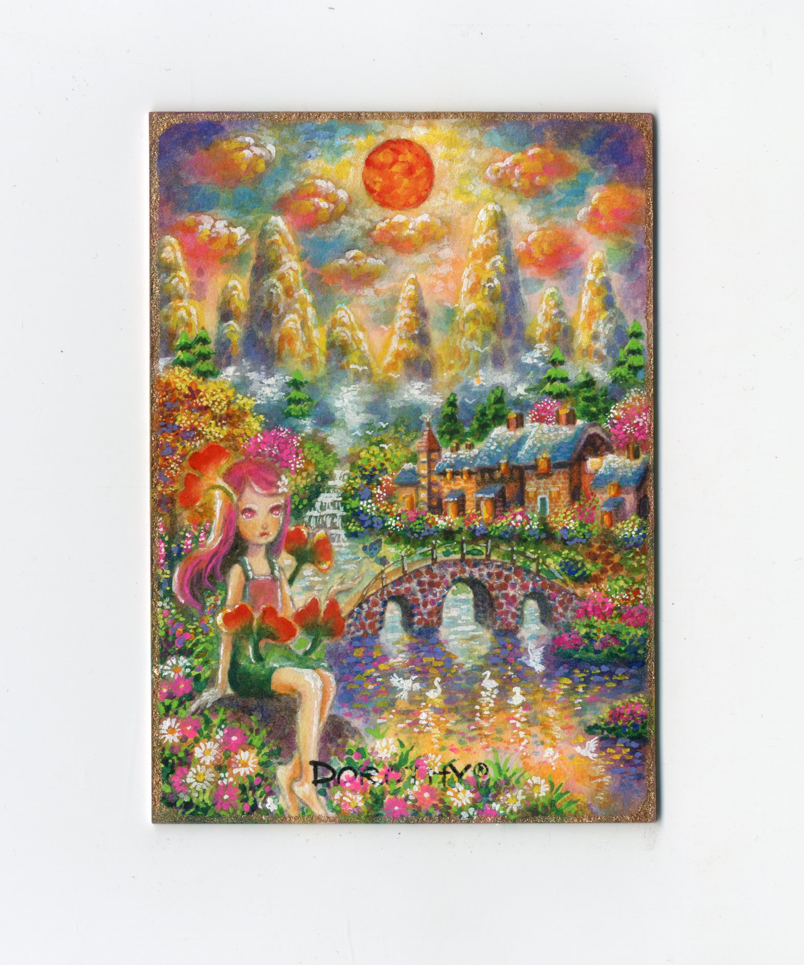 【Jackie杰基拍卖】绘心阁工作室 多萝西 草药精灵系列 手绘卡 1/1 画师:荷叶(灯塔)