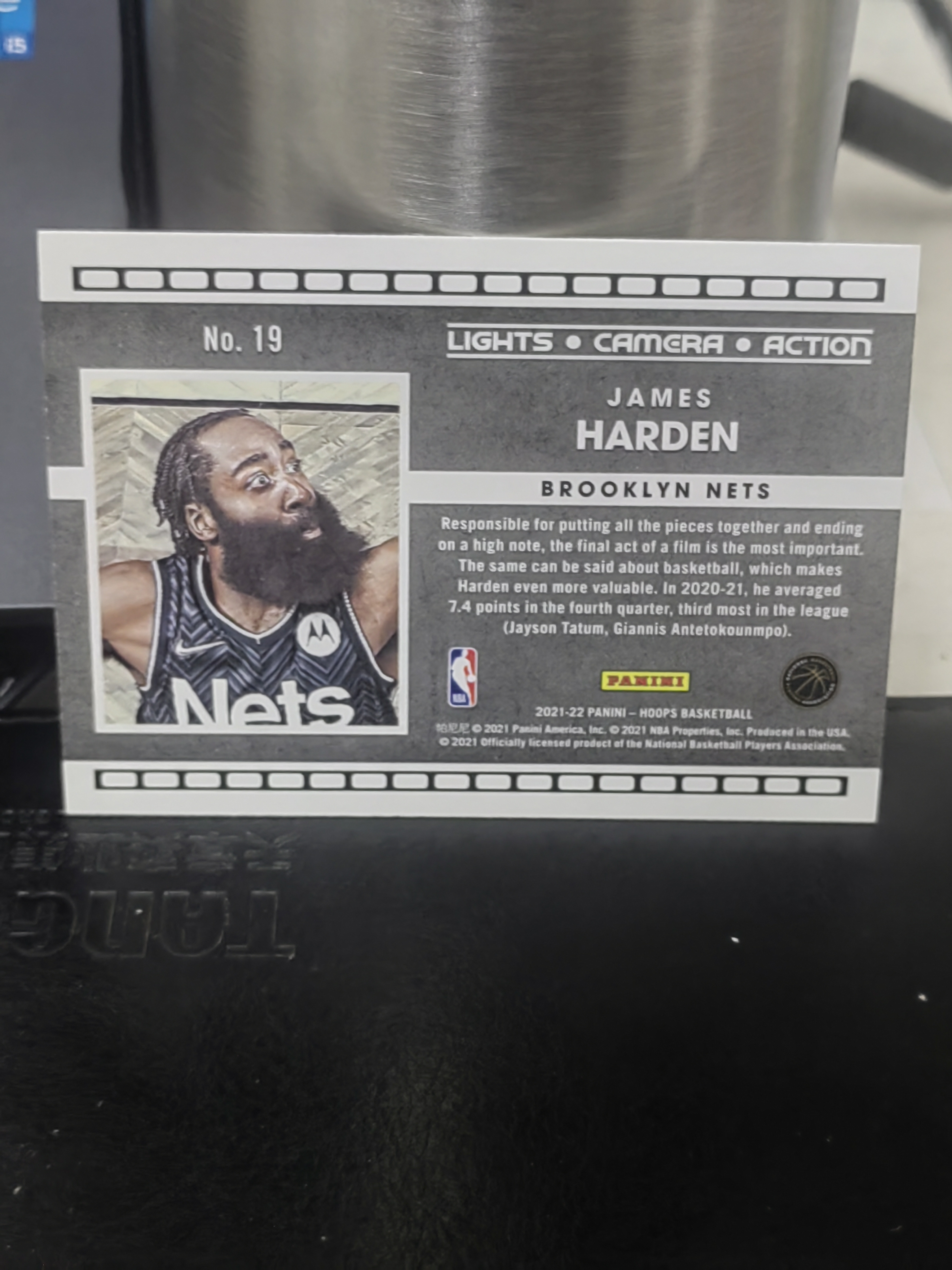 2021-22 Panini Hoops James Harden Hoops 詹姆斯 哈登 金标 LIGHTS CAMERA ACTION 篮 白边白角 不保卡品 卡品如图