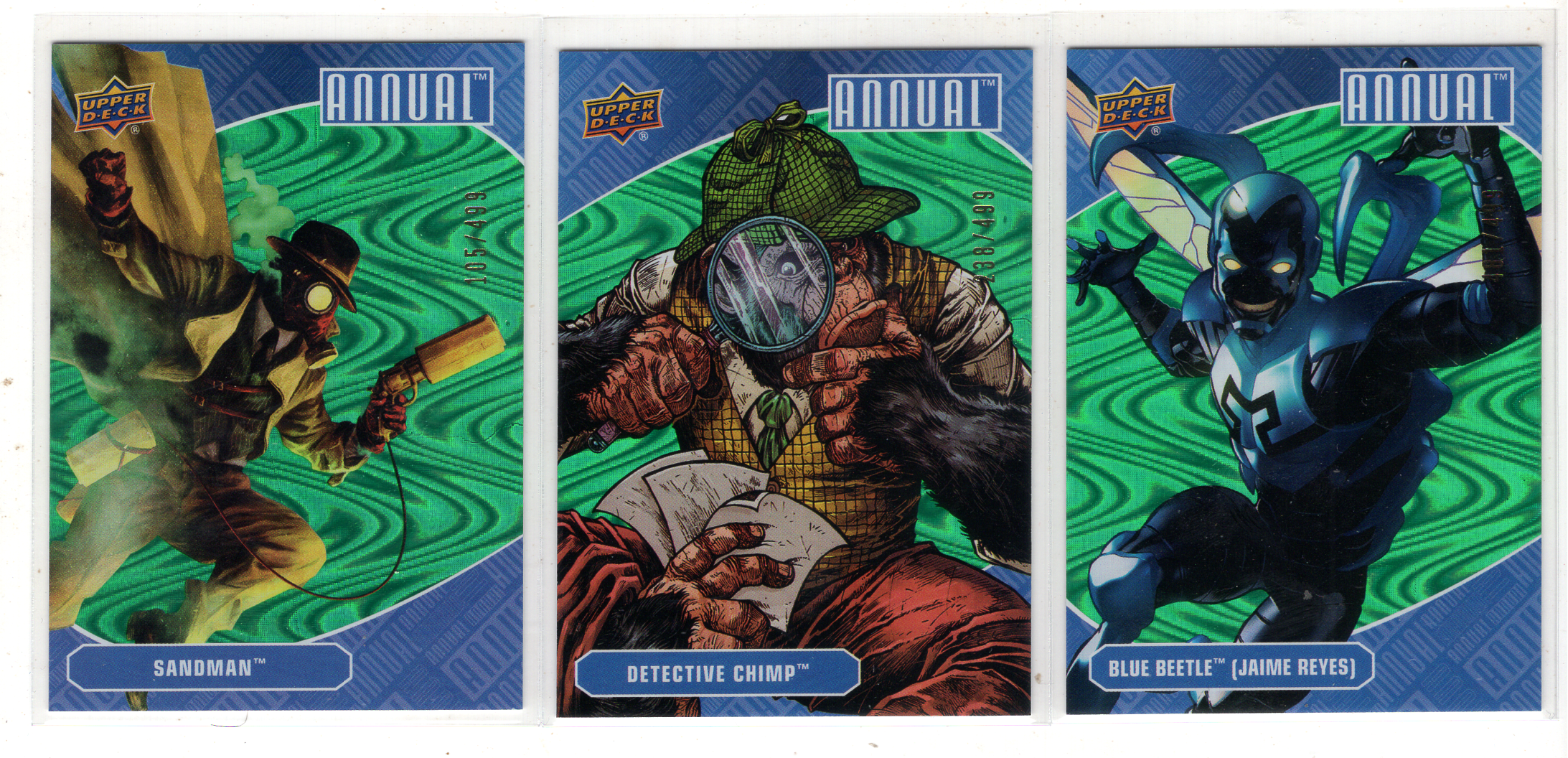 【来拆波卡】2024 Upper Deck Marvel(MCU)漫威 Annual 年鉴 Sandman Detective Chimp Blue Beetle 绿变形虫折 499编 zhang