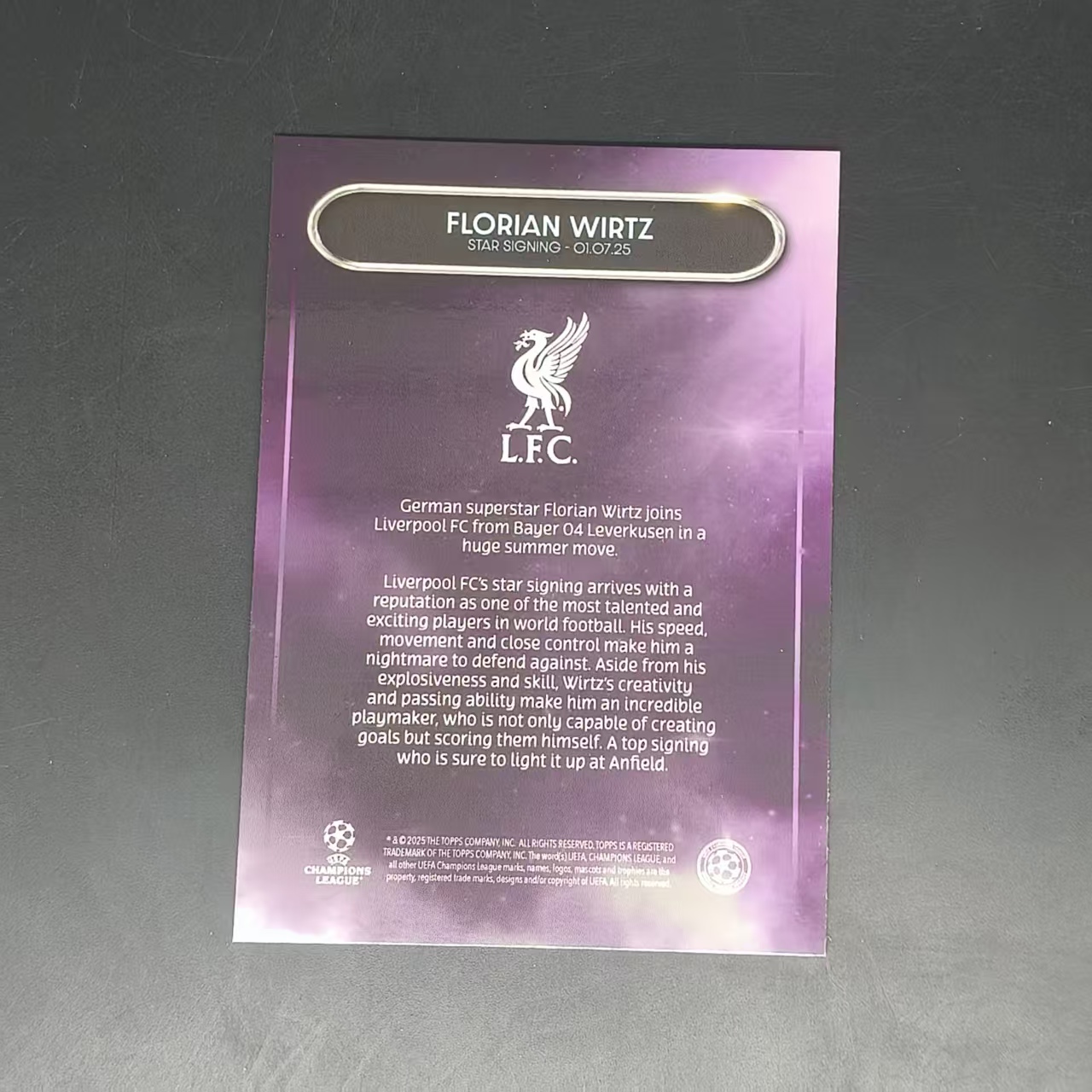 2025 【千禧文化 接代拍】 summer Florian Wirtz 维尔茨 50编 夏转标王 极具收藏价值 未来必涨( Ronaldo)