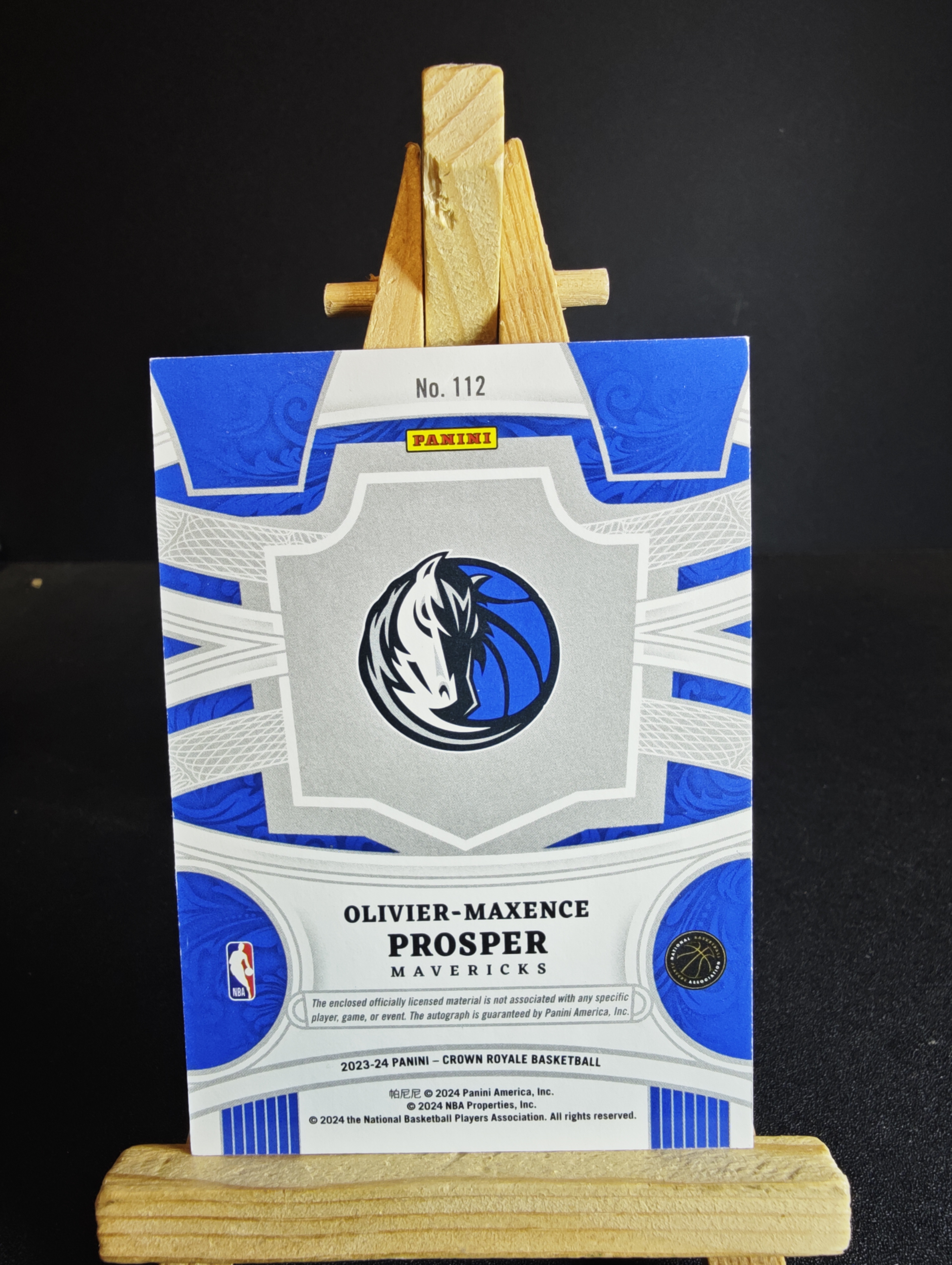 2023-24 Panini Crown Royale Olivier Maxence Prosper RC 皇冠 签字 卡签 奥利维耶 马克桑斯 普罗斯珀 新秀 卡品如图 杰瑞11.15 卡品如图