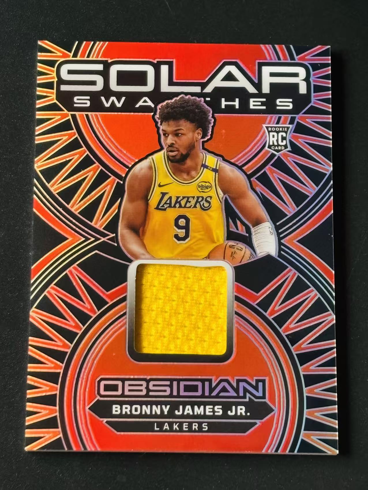 2024-25 Panini Obsidian Bronny James RC 黑曜石 湖人 新秀 布朗尼 詹姆斯 太子 SOLAR 球衣 不累计