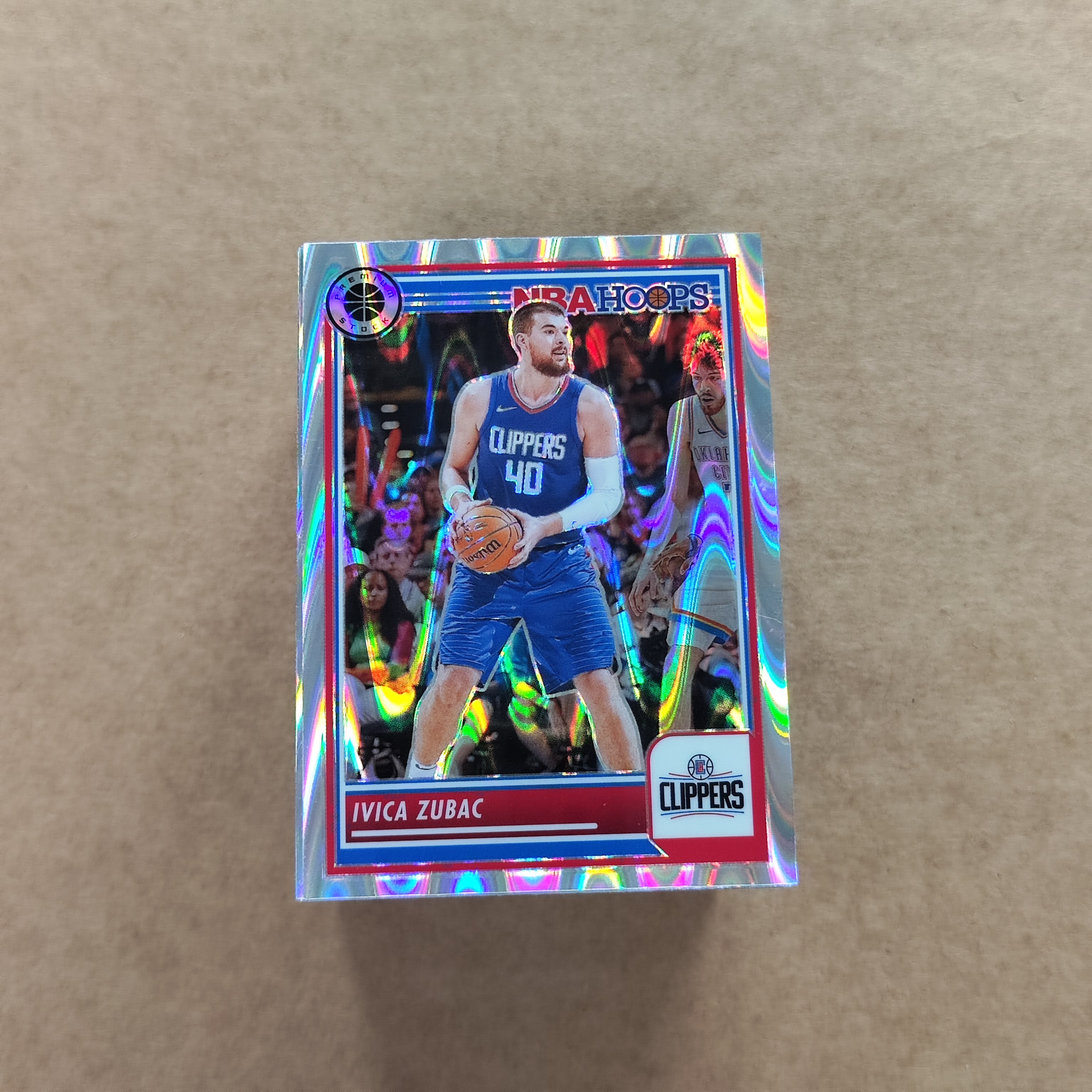 2023-24 【HADE拍卖-免费上拍/回款快】 hoops premium stock Ivica Zubac 祖巴茨 变形虫折 金属版 单卡base/ZKB78