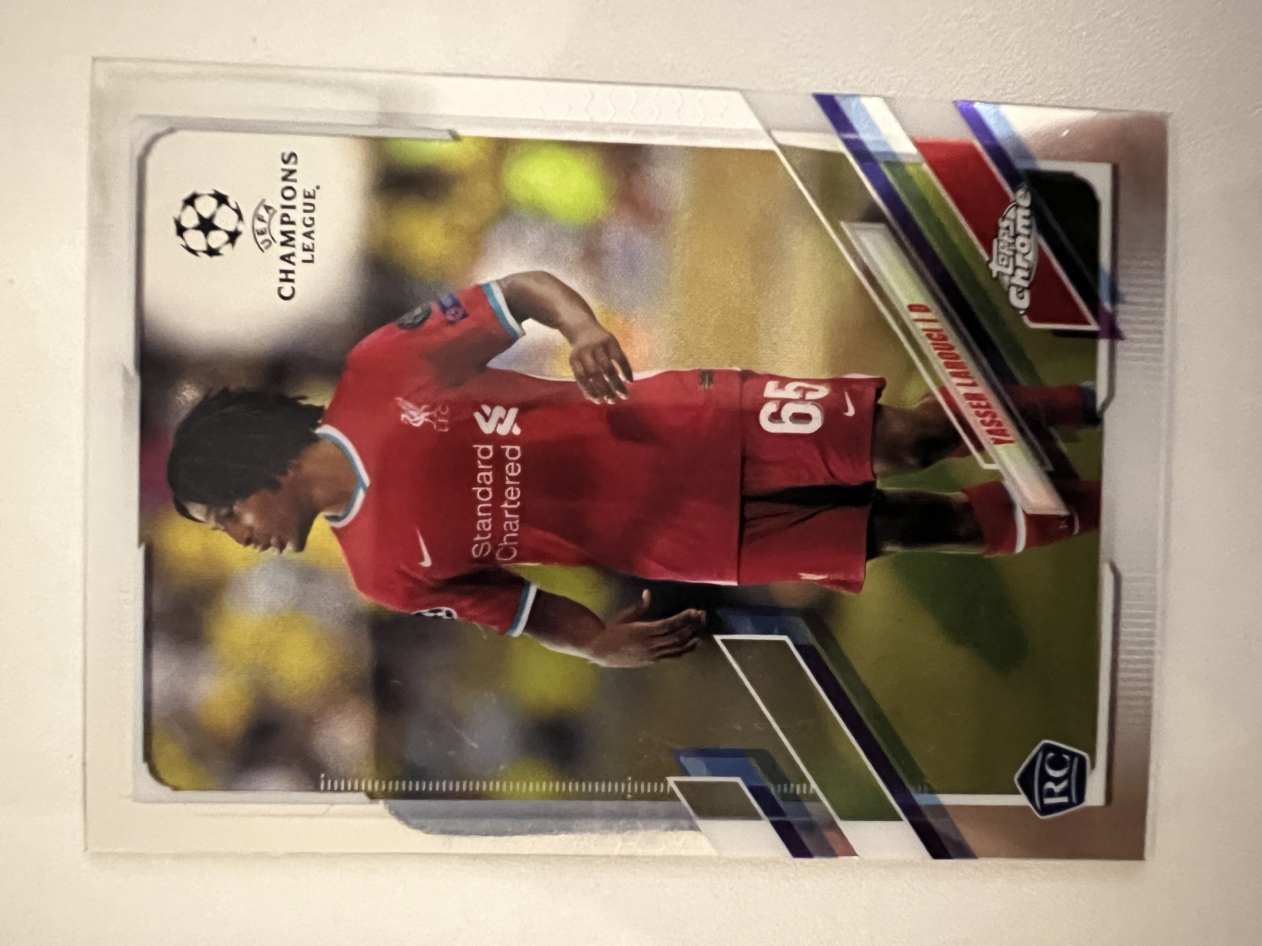 2021 Topps Chrome Yasser Larouci RC #91 亚西尔 拉鲁奇 利物浦 欧冠 新秀 BASE 收藏凑套 卡品如图