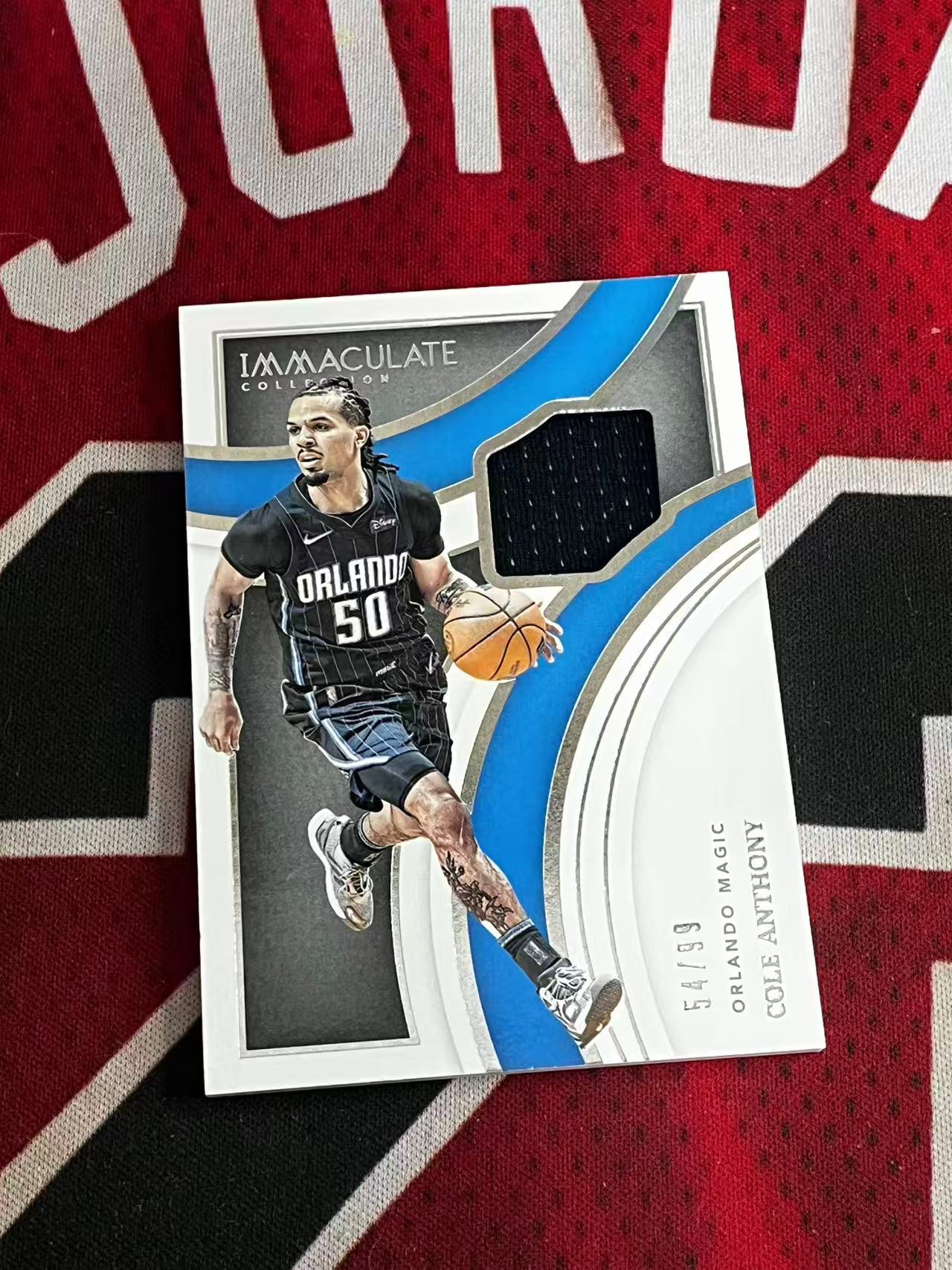 【接寄拍】2022-23 PANINI IMMACULATE 爱咪咪高端系列 魔术 科尔安东尼 安芬尼 99编 GU 亲穿落场球衣物料切割 衣料实物卡【烂臭嘴拍卖】