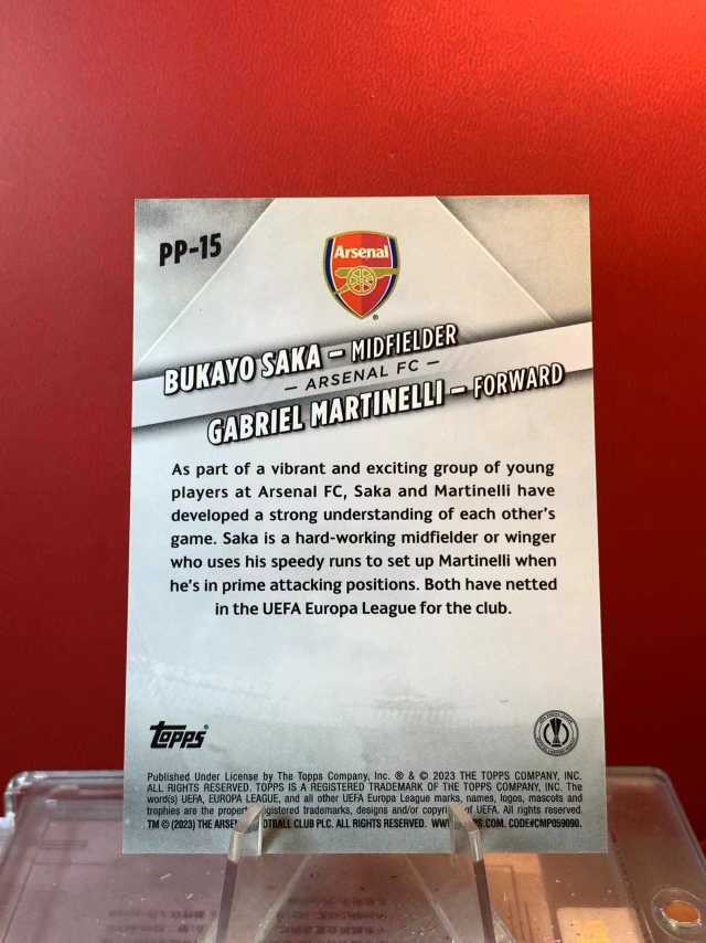 (老末精品代拍) E26 2023 Topps company Inc Bukayo Saka 布卡约 萨卡 Gabriel Martinelli 马丁内利 阿森纳 凑套必备