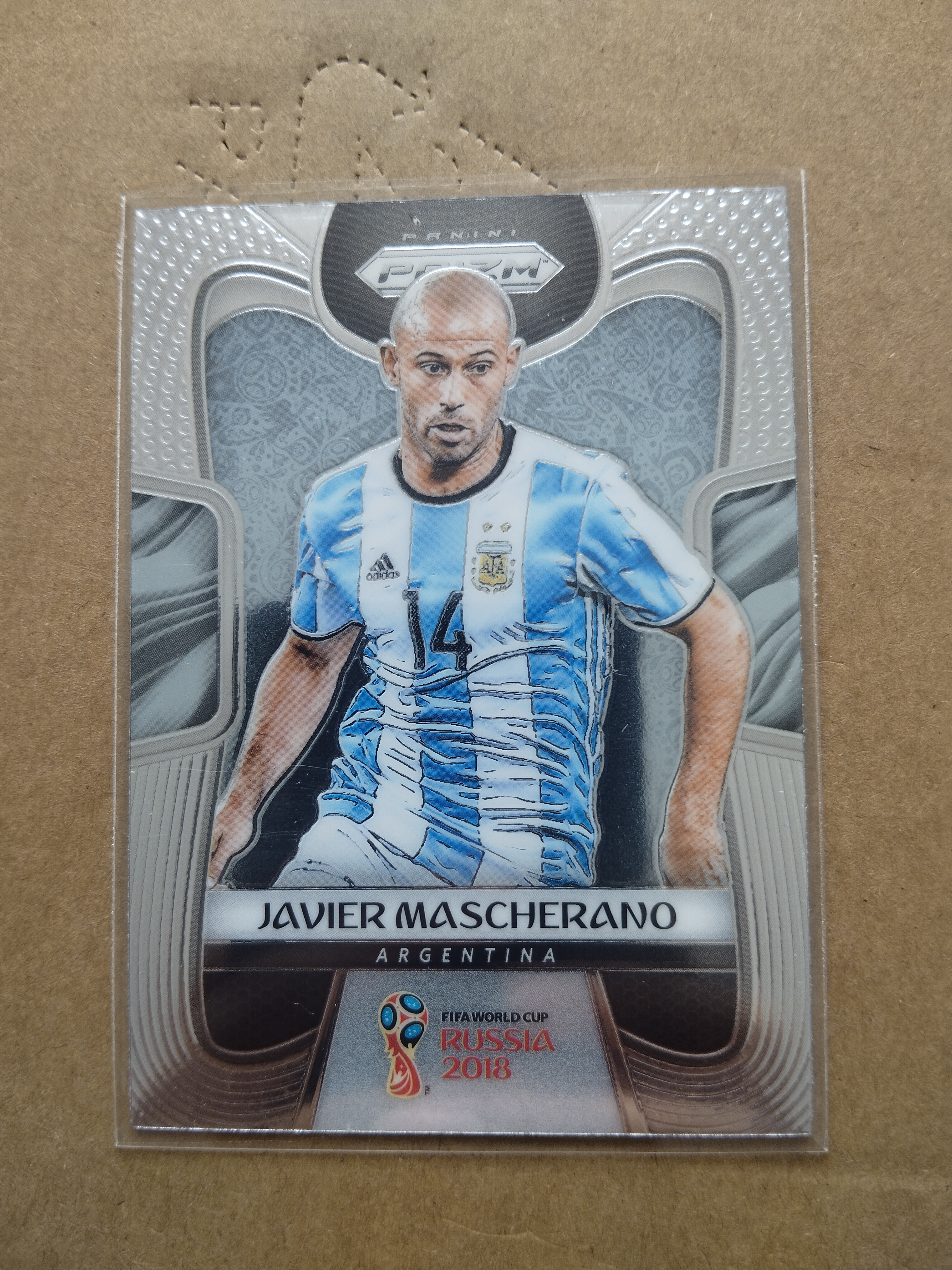 (竞拍前先阅读描述)PANINI帕尼尼 2018俄罗斯世界杯PRIZM 普卡base 阿根廷 马斯切拉诺 第11张凑套必备 品相如图