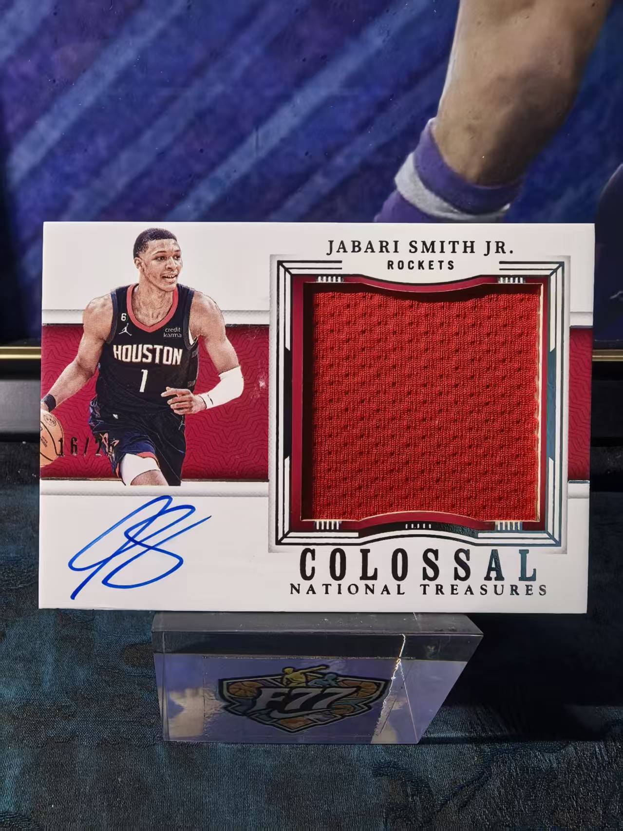 2023-24 Panini National Treasures Jabari Smith Jr. 国宝 火箭 小贾巴里史密斯 大窗球衣签字 16/25编 卡品如图 收藏必备 龙龙