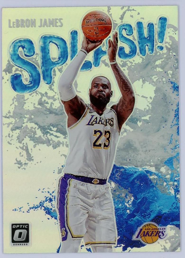 2021-22 Panini Optic LeBron James 勒布朗詹姆斯 splash 水花特卡 银折 折射 湖人 老詹 小皇帝 乐邦詹士 卡品如图 0KM4/11.9