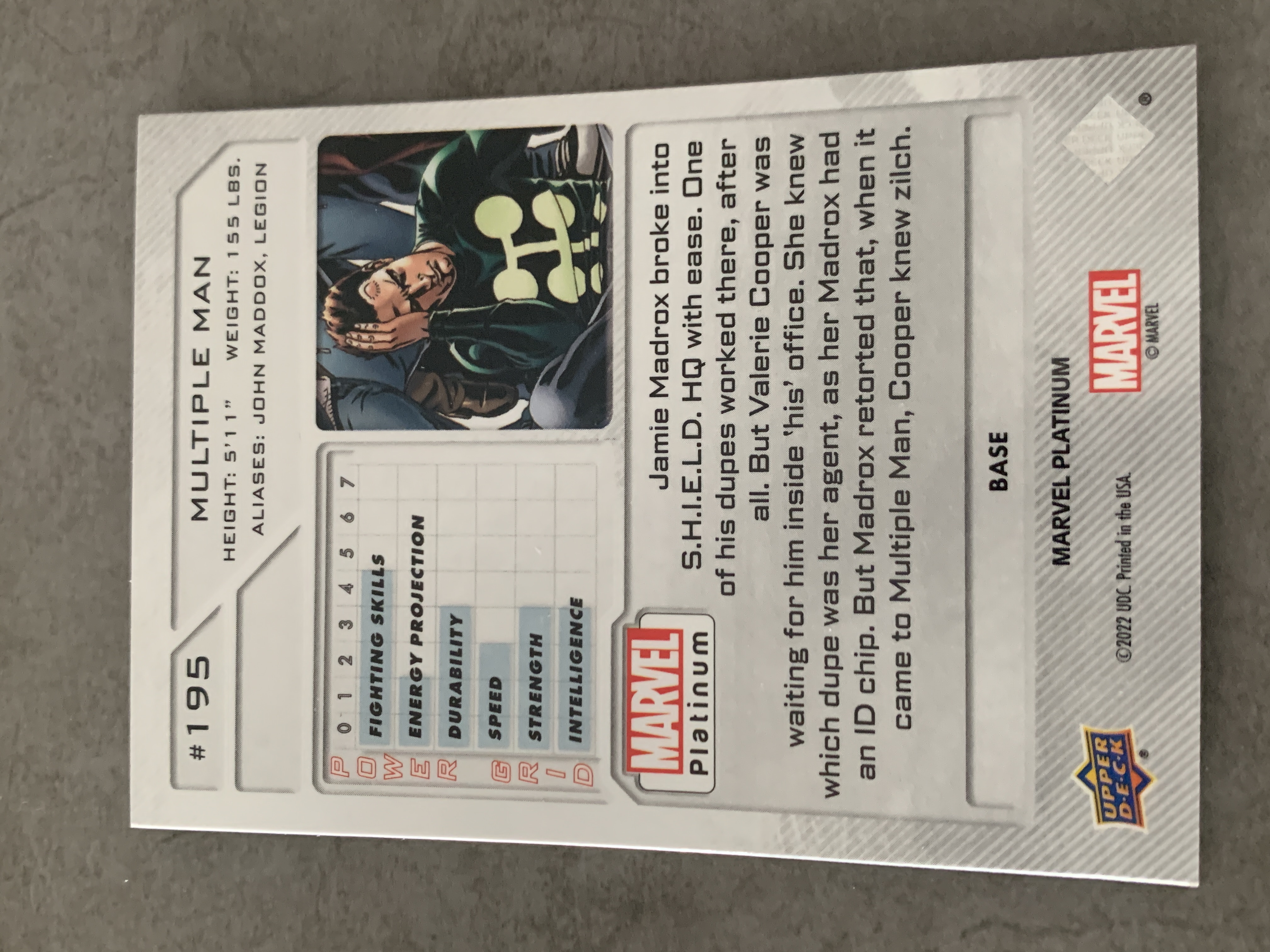 (A9) 2022 UPPER DECK 漫威 BASE 多人 分身人 实卡好看 收藏凑套必备 卡品如图 !!!
