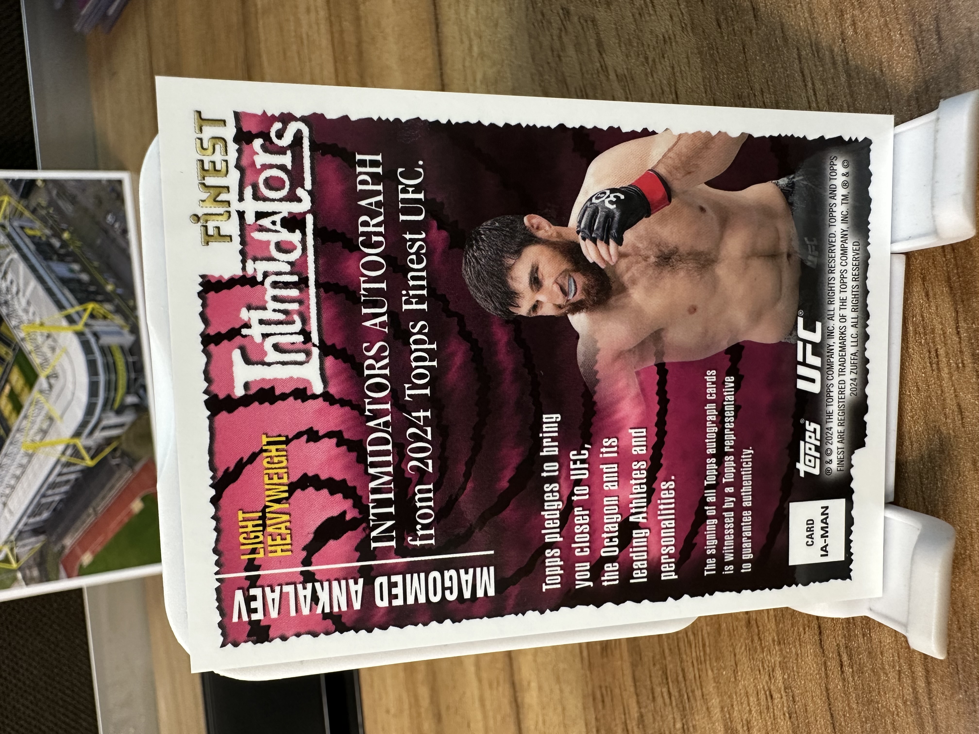 2024 Topps Finest Magomed Ankalaev UFC INTIMIDATORS AUTOGRAPH 哈梅德・安卡拉耶夫 卡签 75编 蓝格子折