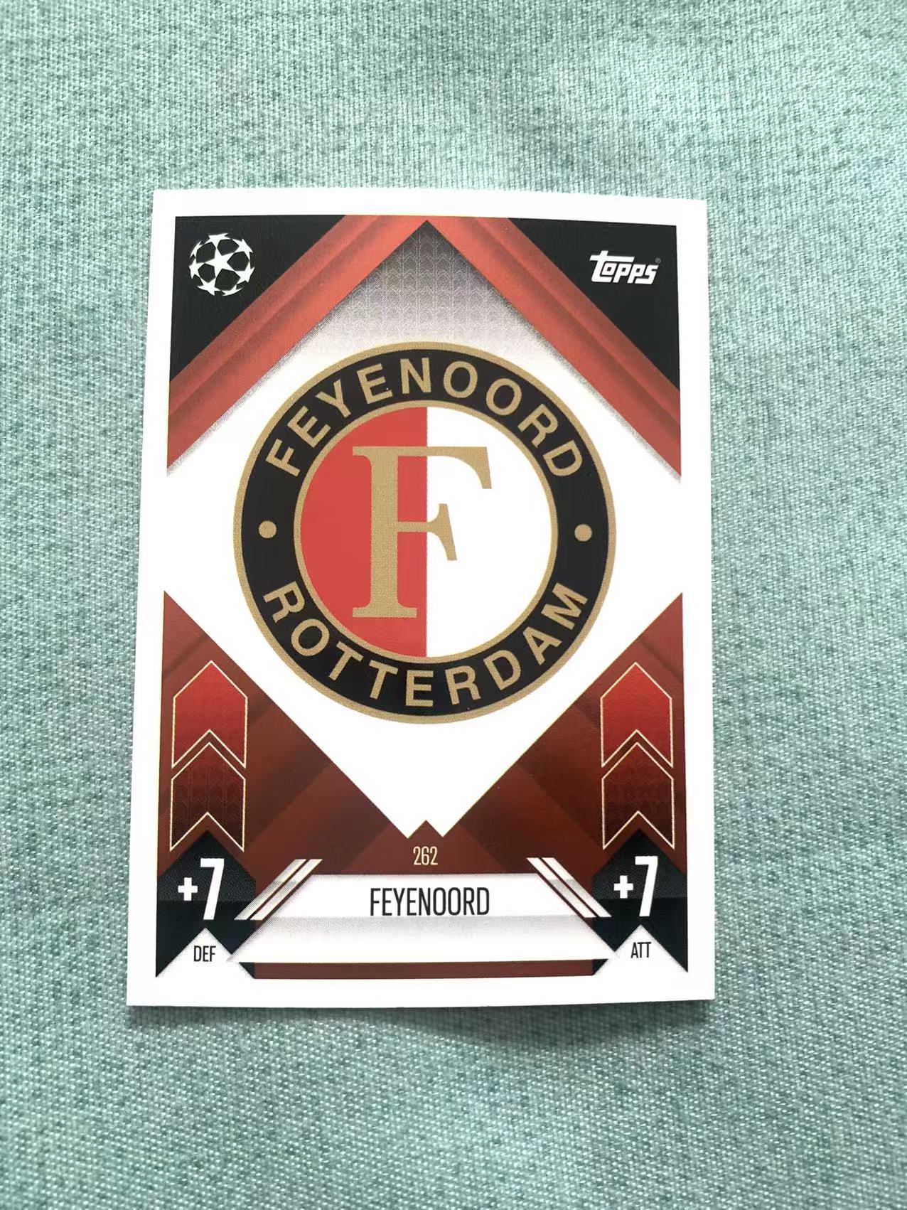 2023 Topps Match Attax 游戏版 feyenoord 费耶诺德 队徽 队标 base 卡品如图 谔谔