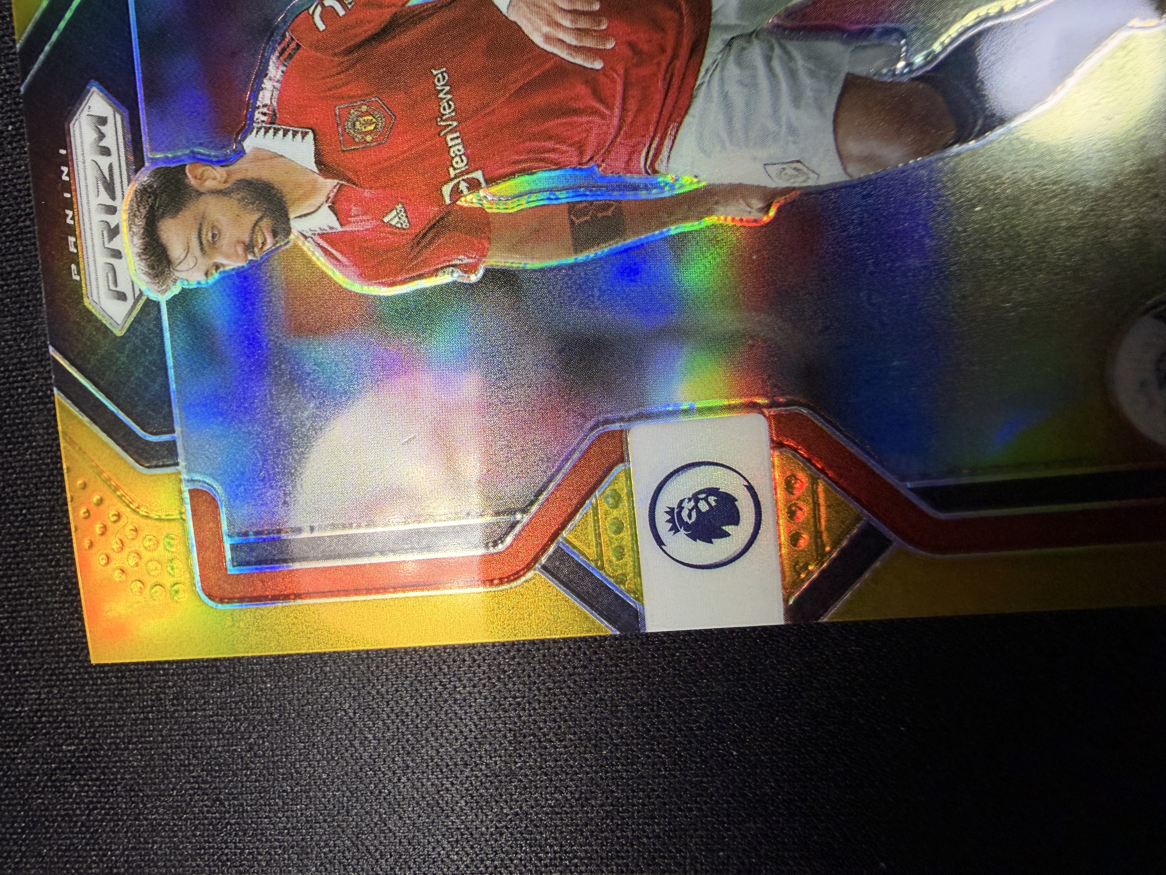 2022-23 Panini Prizm Bruno Fernandes 英超pz 曼联 布鲁诺 费尔南德斯 B费 10编 正金折 葡萄牙 c罗队友 英超单赛季助攻王 下赛季欧冠 世界杯 卡品如图