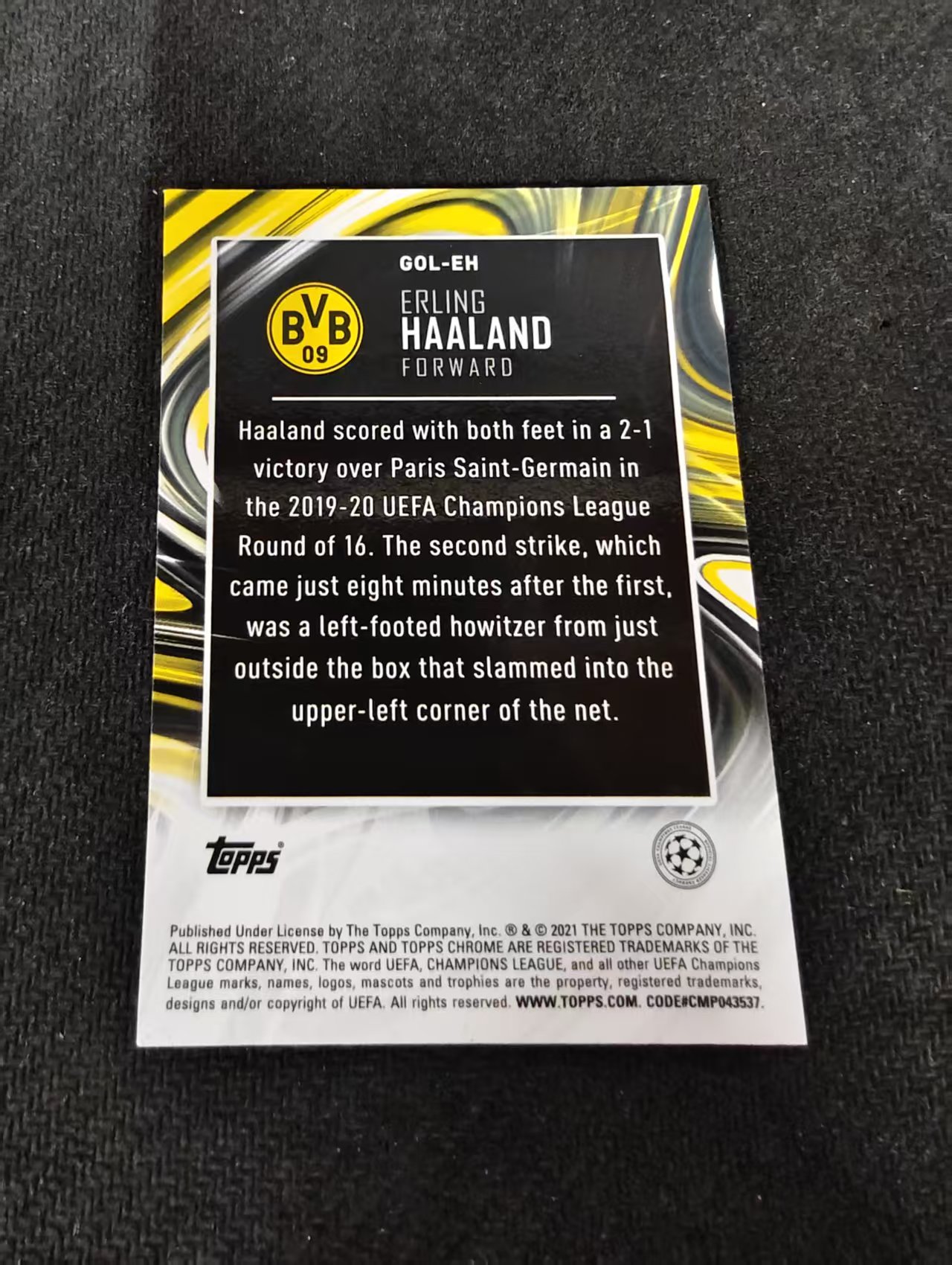 【可合并,不累计】2021 Topps Chrome Erling Haaland 欧冠 TC 哈兰德 曼城 多特蒙德 golazo 特卡 银折 不保卡品 介意勿拍