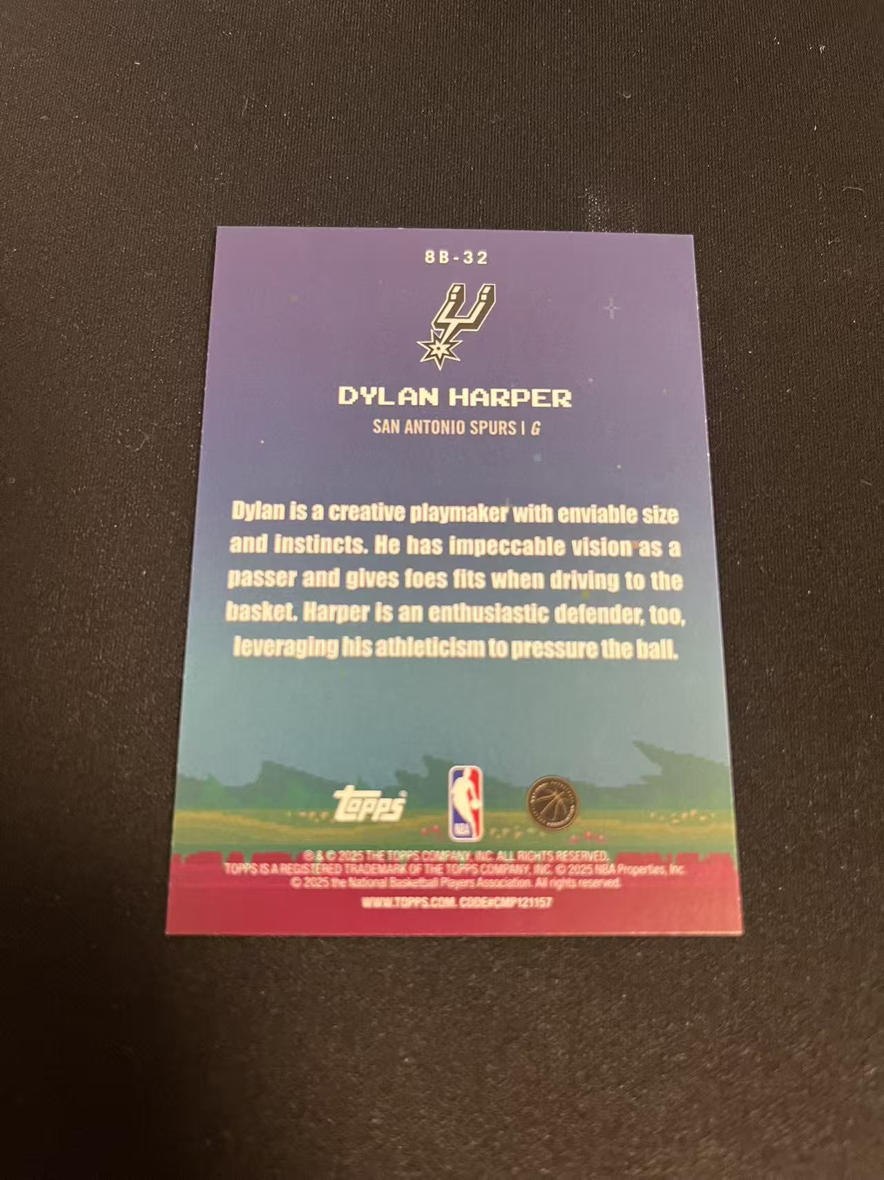 2025 Topps Flagship Dylan Harper RC 迪伦 哈珀 新秀 8位新秀特卡 马刺 榜眼