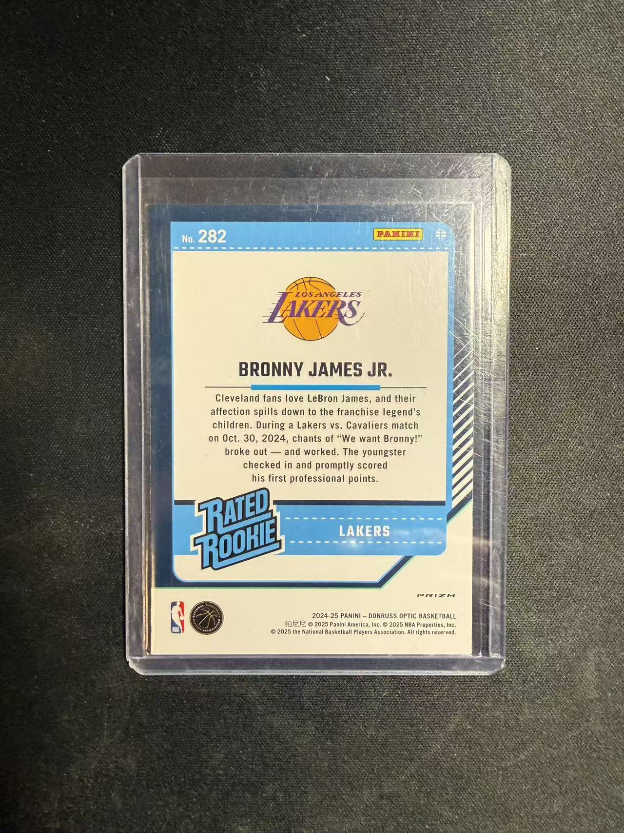 2024-25 Panini Donruss Optic Bronny James Jr. 杜蕾斯OP 湖人 詹姆斯 布朗尼 红圈圈折 卡品如图 不保卡品 介意勿拍