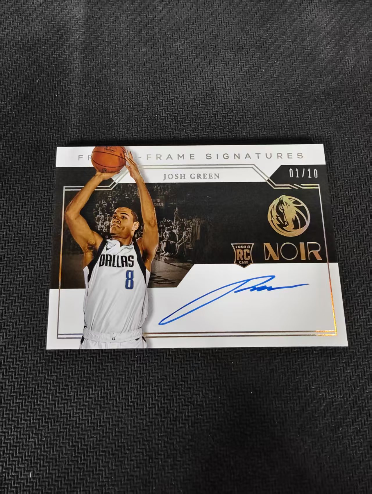 【汽水拍卖】2020-21 Panini Noir Josh Green 诺尔 独行侠 约什 格林 新秀RC 签字 01/10编 首编 瑕疵如图
