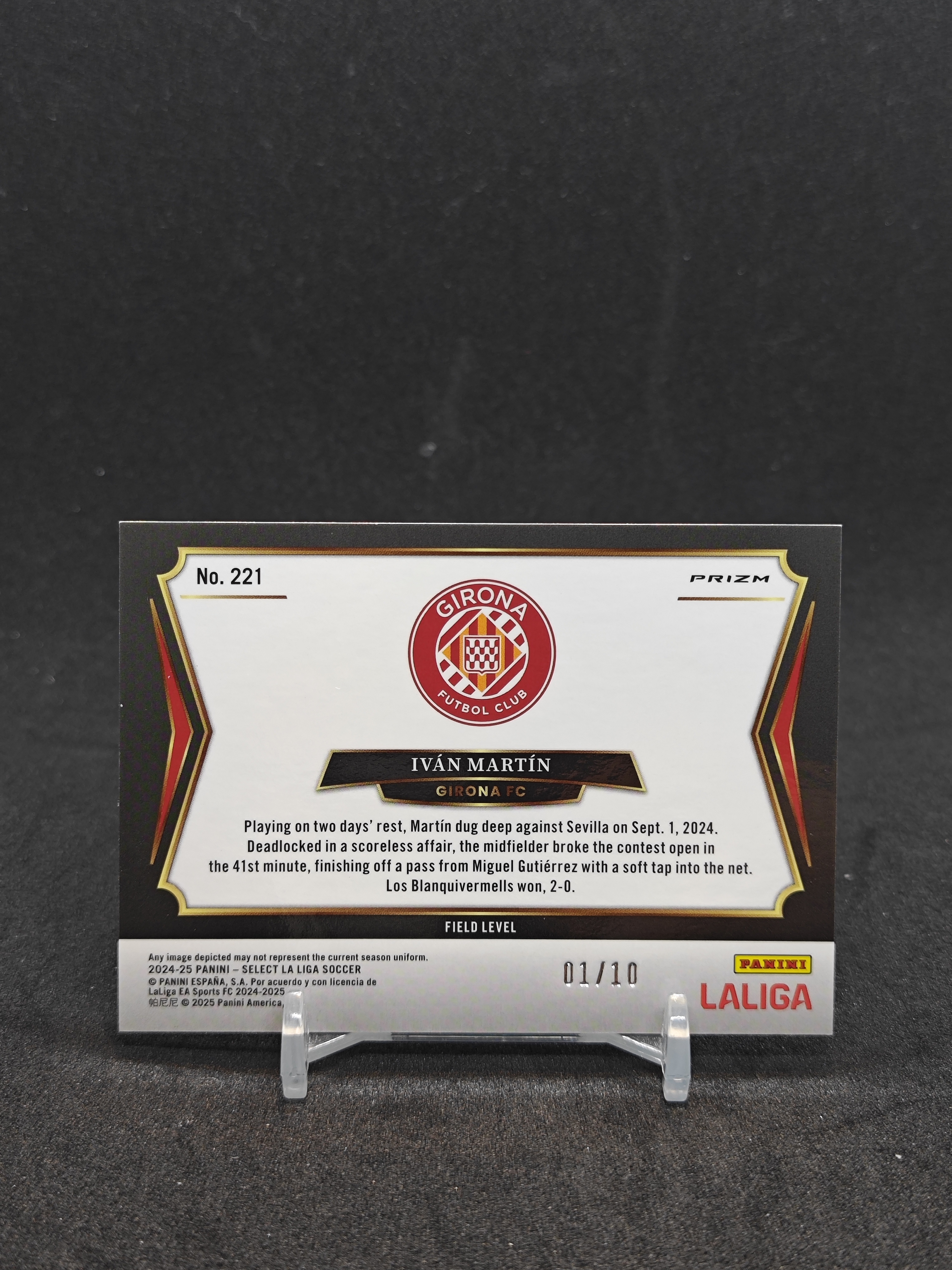 【01/10编 首编 金波纹折】2024-25 Panini Select 西甲 三级 赫罗纳 伊万 马丁 Iván Martín