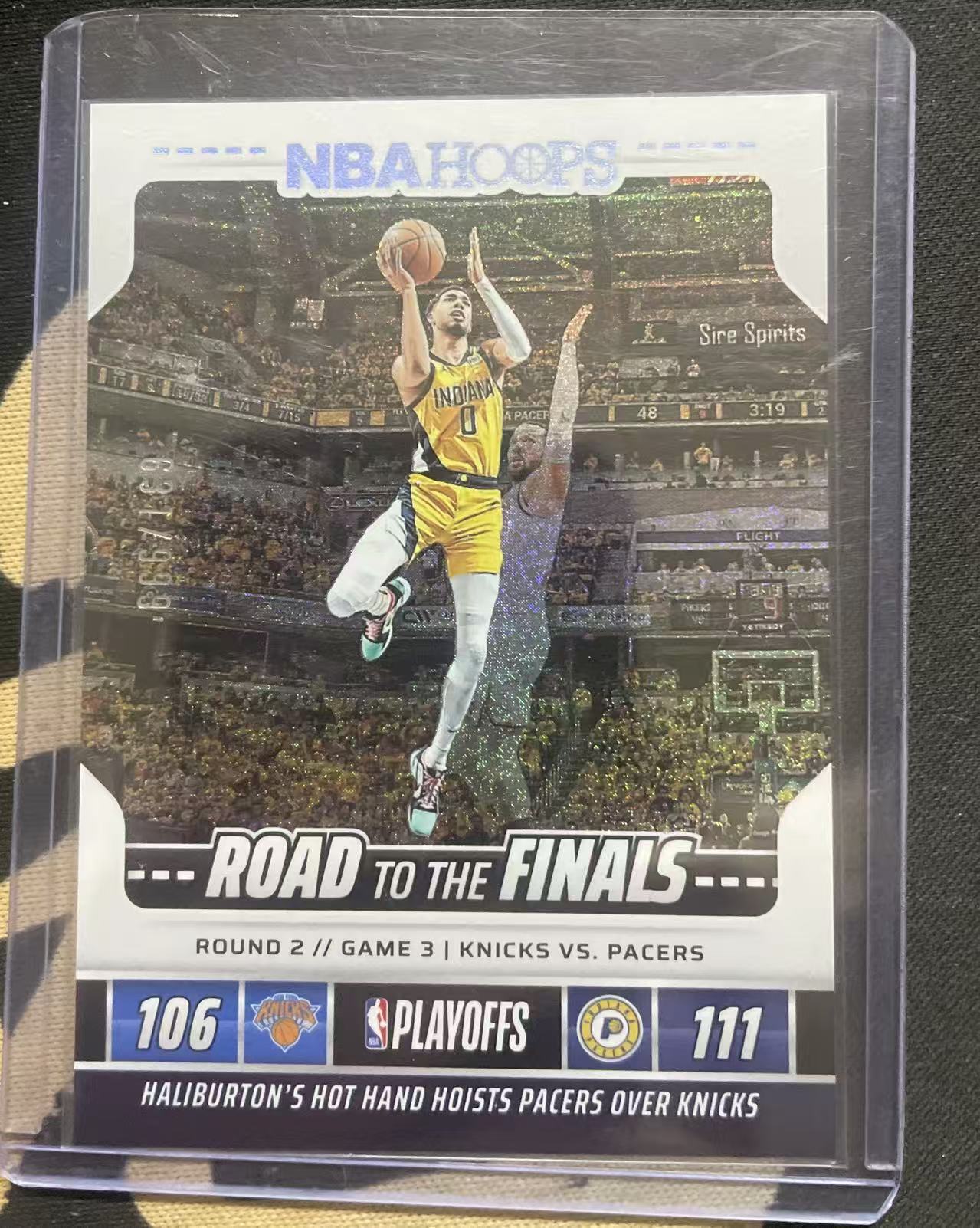 2024-25 Panini NBA Hoops Tyrese Haliburton 泰赛雷·哈利伯顿 步行者 冠军之路 2轮g3 点点折 折射 road to finals 值得收藏 (猴子卡社)