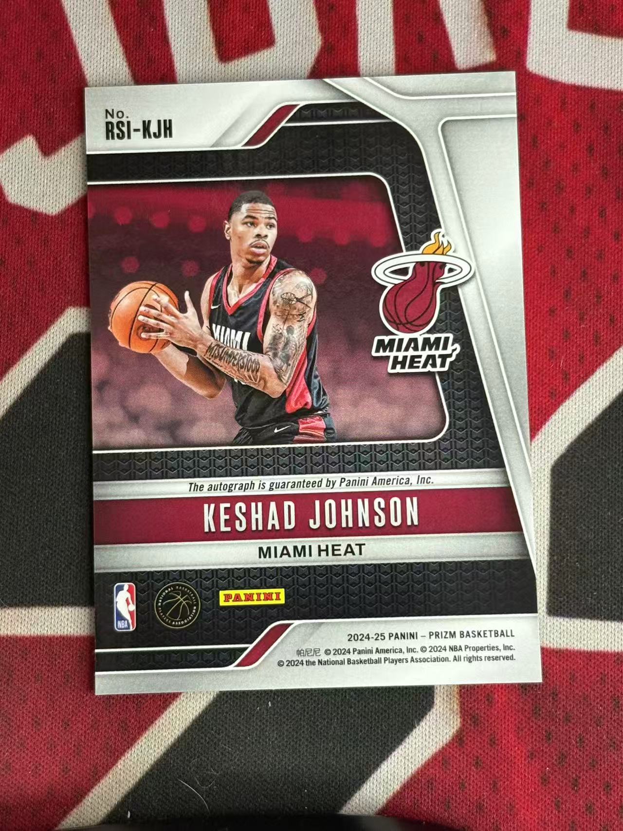 2024-25 PANINI PRIZM PZ系列 KESHAD JOHNSON 热火 新秀RC 凯沙德约翰逊 签字卡 正新秀签字卡 专收凑套必备【烂臭嘴拍卖】