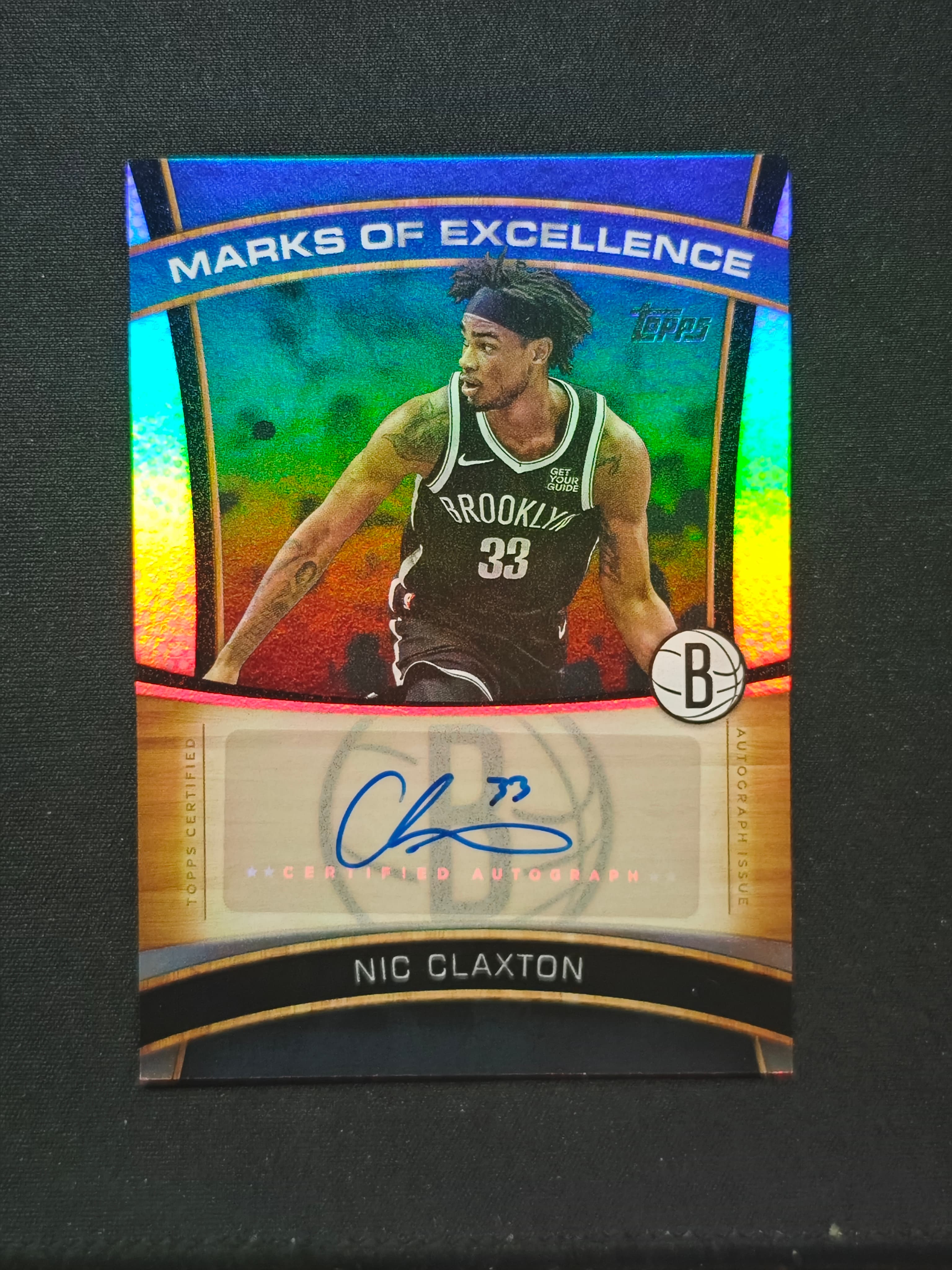 2025-26 Topps NBA Nic Claxton 【芒果拍卖】元年 Hobby 篮网 克拉克斯顿 签字 #1121MZG2