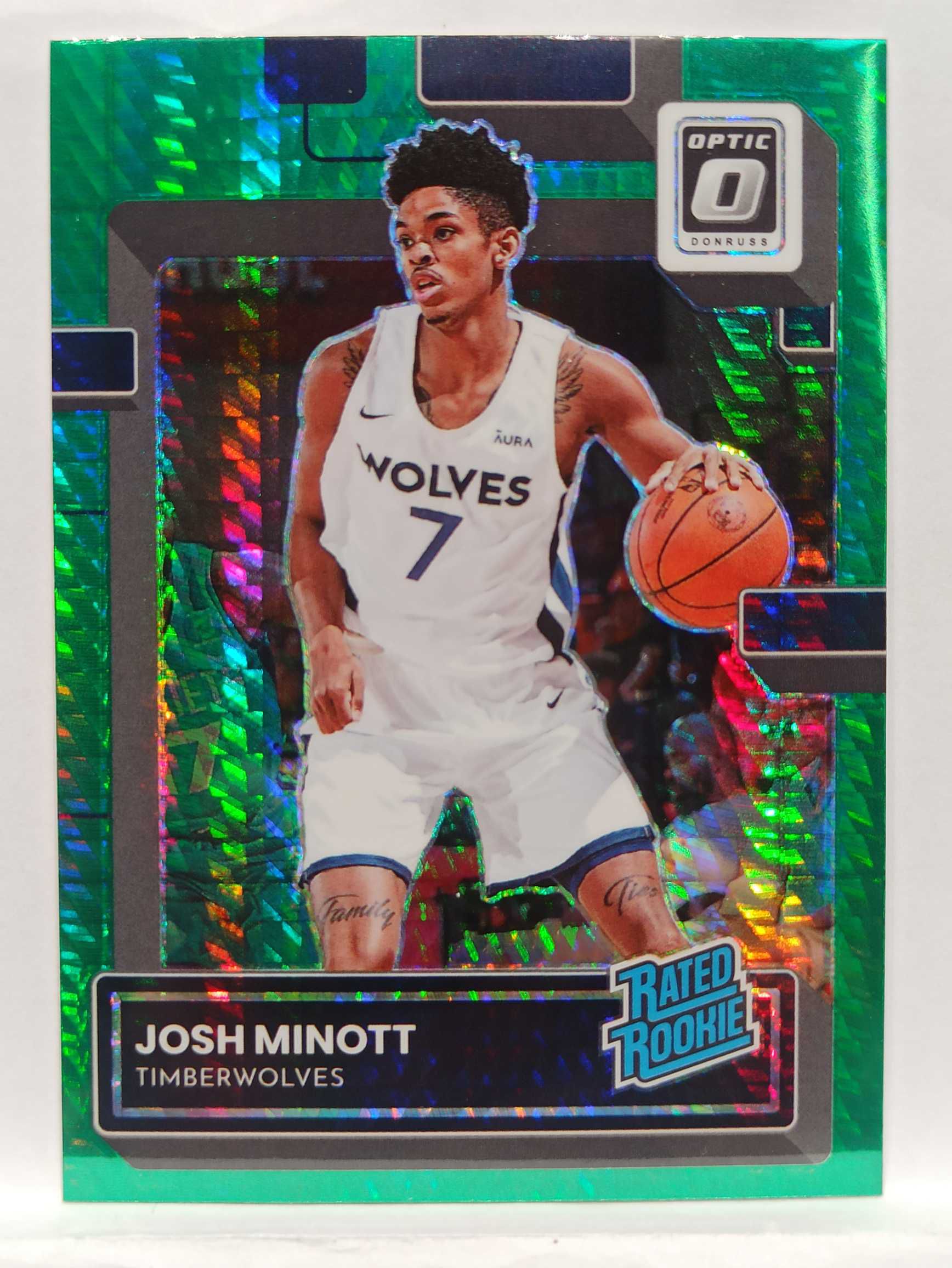 2022-23 【靓星代拍】 Optic Josh Minott RC 森林狼 约什 米诺特 新秀 绿Hyper折 爱德华兹队友 未来可期 卡品如图 凑套专收必备#galano