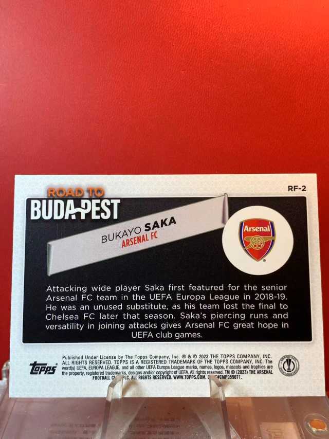 (老末精品代拍) E26 2023 Topps company Inc Bukayo Saka 布卡约 萨卡 阿森纳 特卡 凑套必备